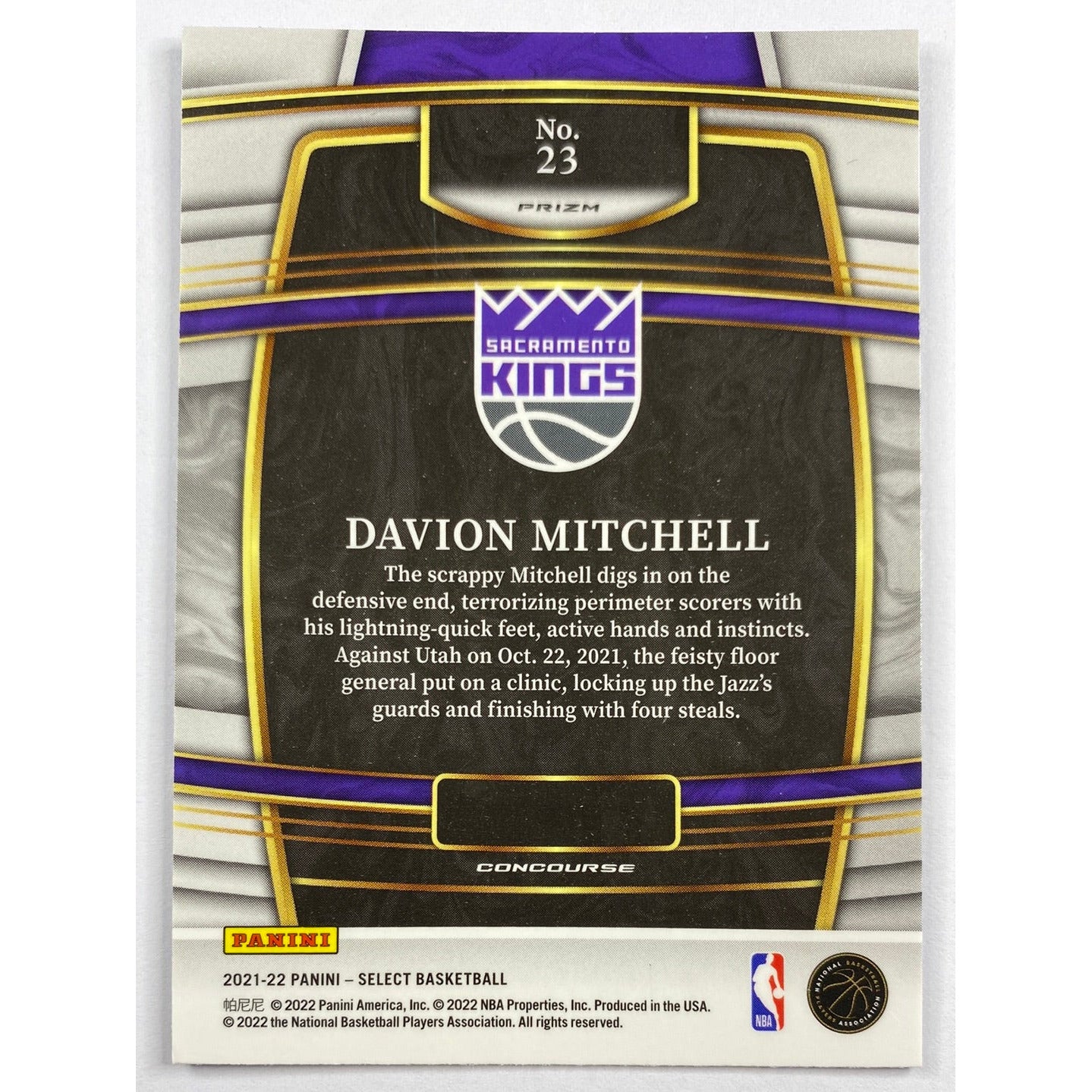 2021-22 Select Davion Mitchell Blue Shimmer Prizm RC | Local Legends Cards & Collectibles