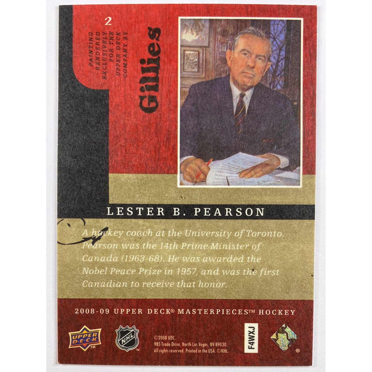 2008-09 Upper Deck Lester B. Pearson Canvas | Local Legends Cards & Collectibles