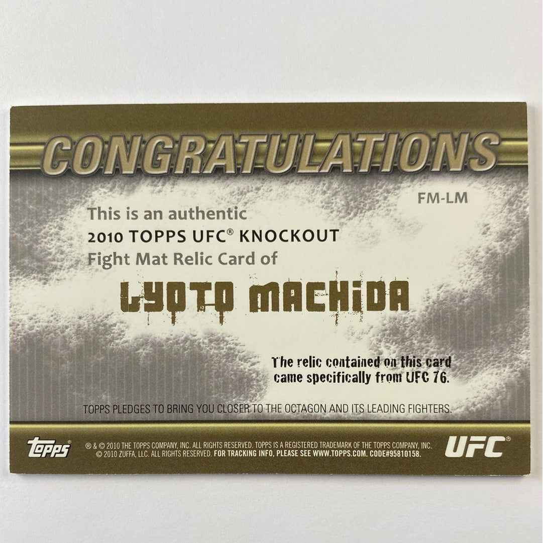 2010- Topps Knockout Lyoto “The Dragon” Machida Mat Relic /288