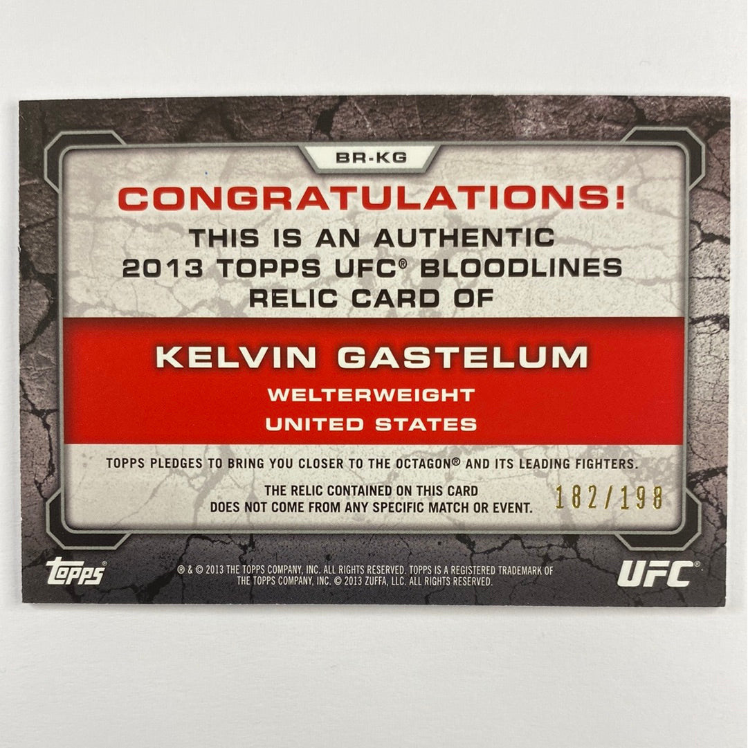 2013 Topps Bloodlines Kelvin Gastelum Fighter Worn Relic Relic /198 | Local Legends Cards & Collectibles
