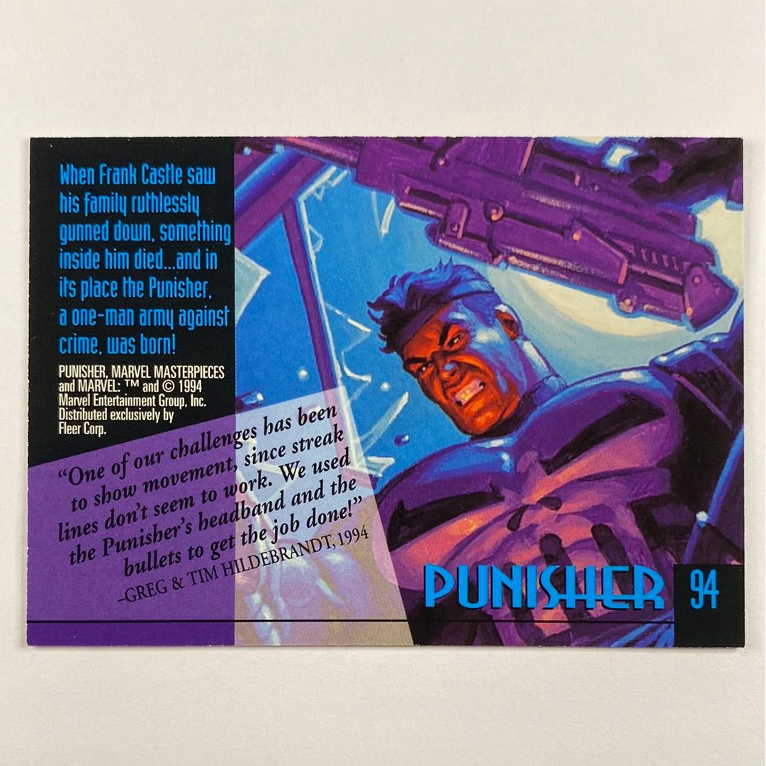 1994 Marvel Masterpieces Punisher Gold Foil Signature Series