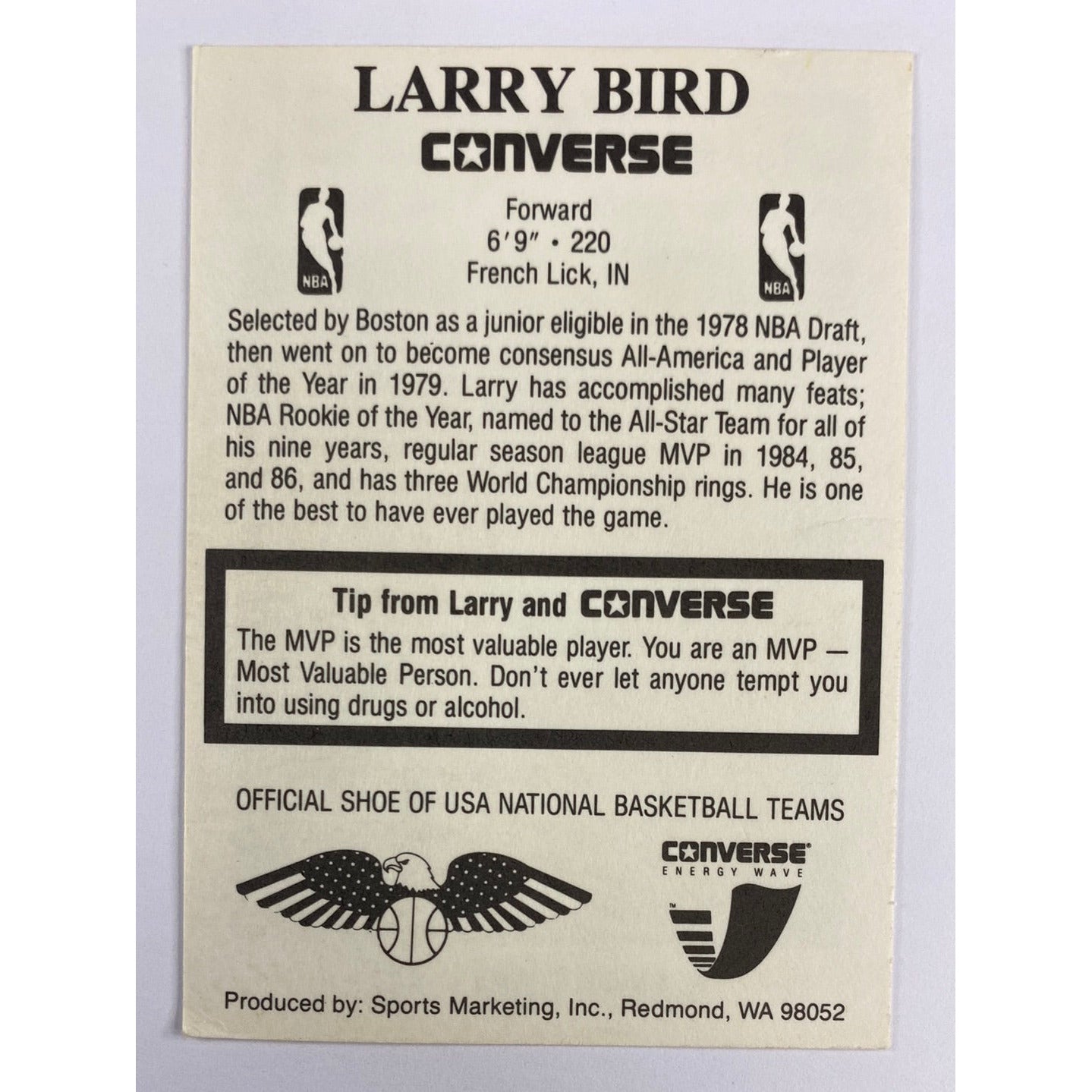 1989 Converse Larry Bird
