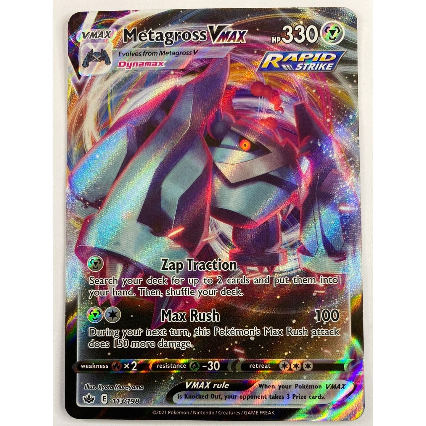 Metagross VMax Full Art Ultra Rare 113/198