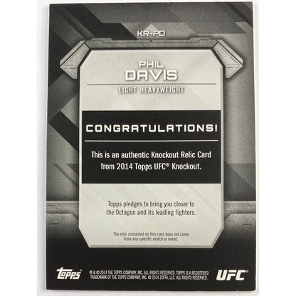 2014 Topps Knockout Phil Davis Fighter Worn Relic /188