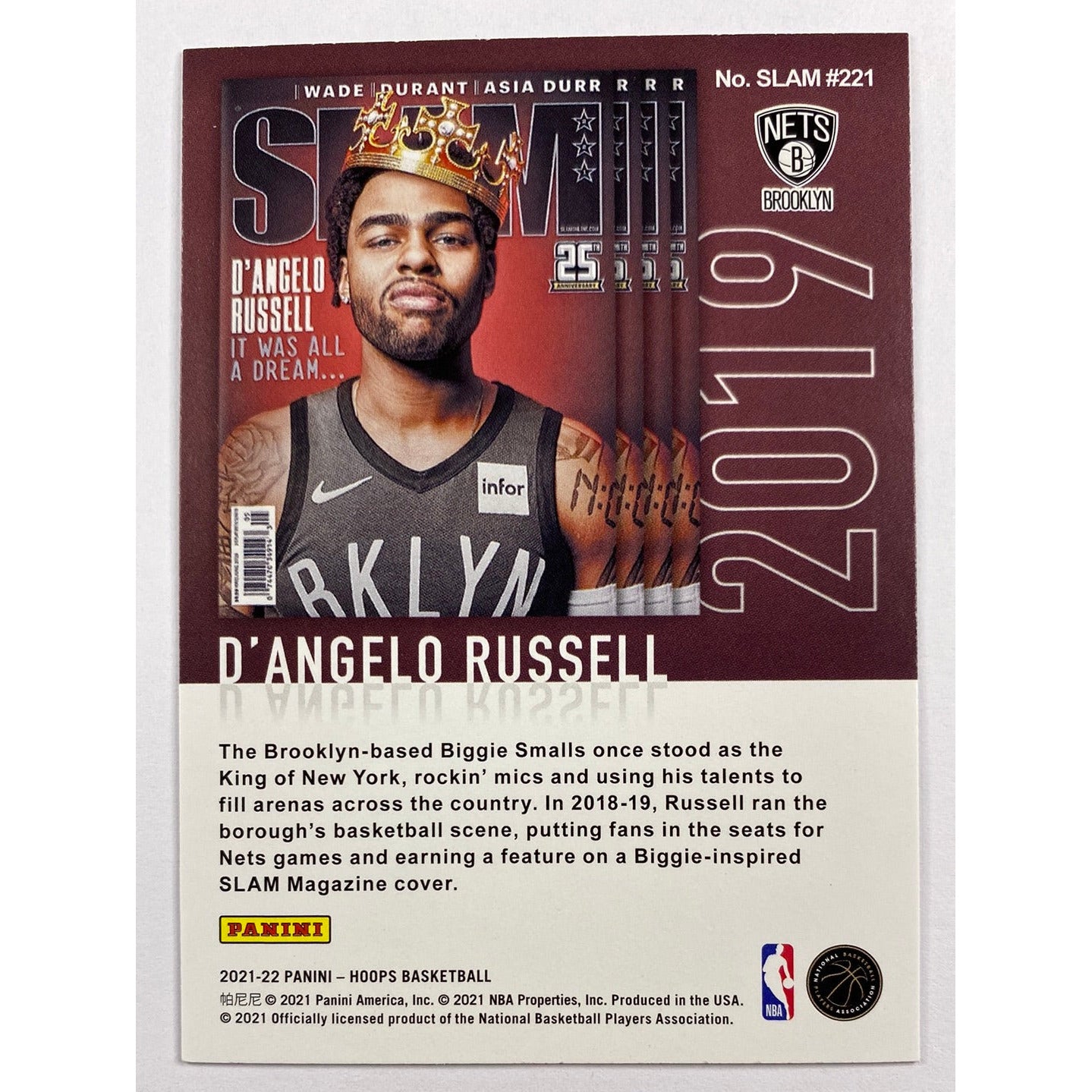 2021-22 Hoops D’Angelo Russell SLAM 2019