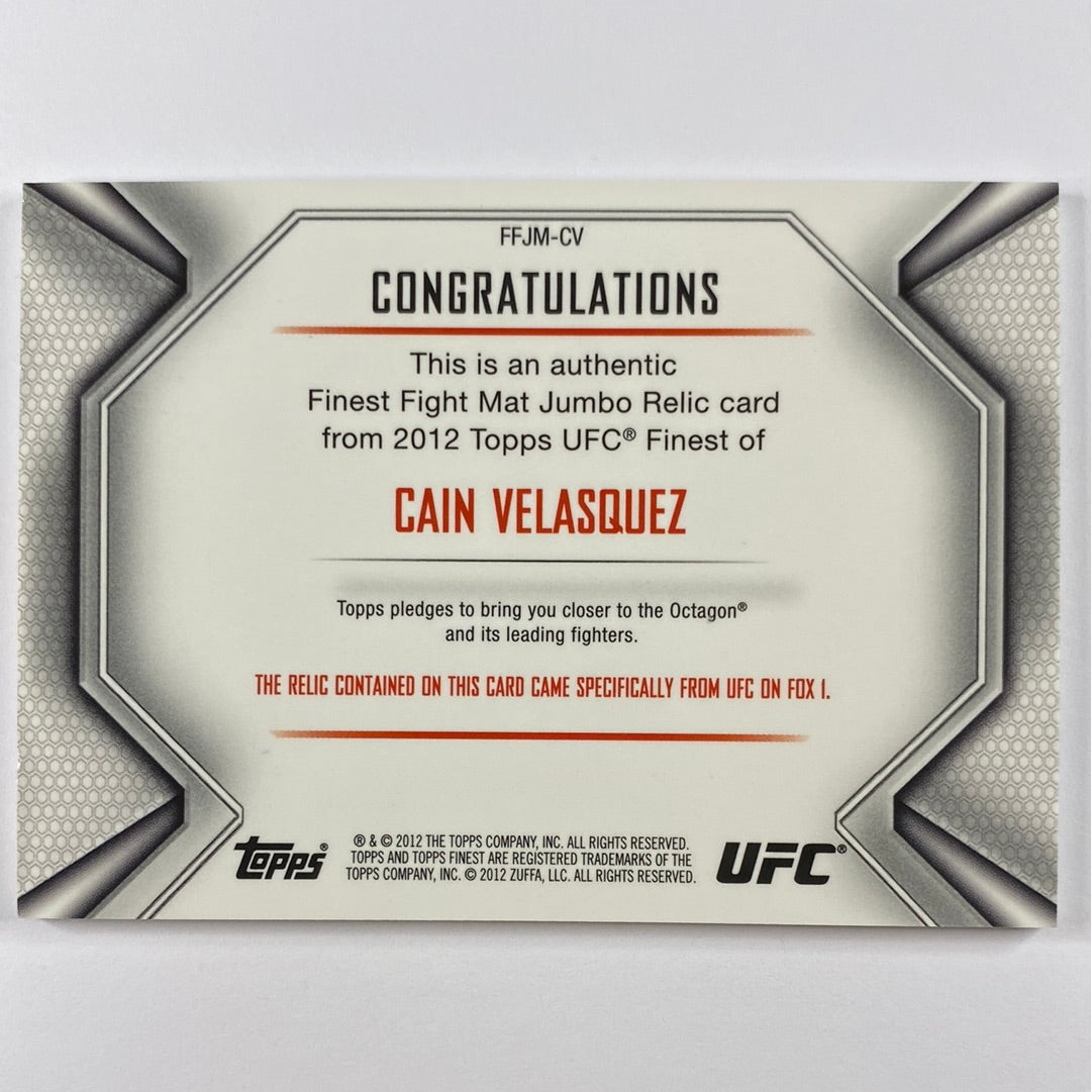 2012 Topps Finest Cain Velasquez Jumbo Mat Relic Refractor
