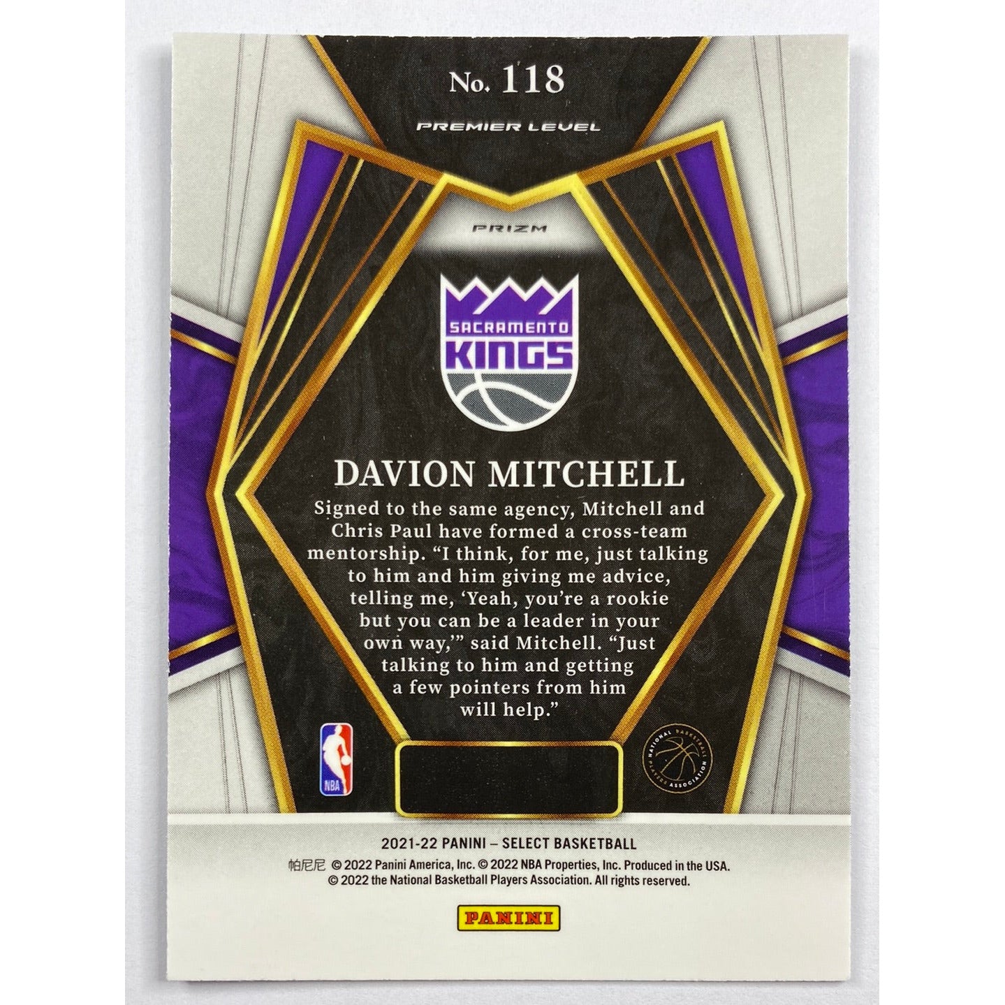 2021-22 Select Davion Mitchell Blue Holo Prizm RC | Local Legends Cards & Collectibles