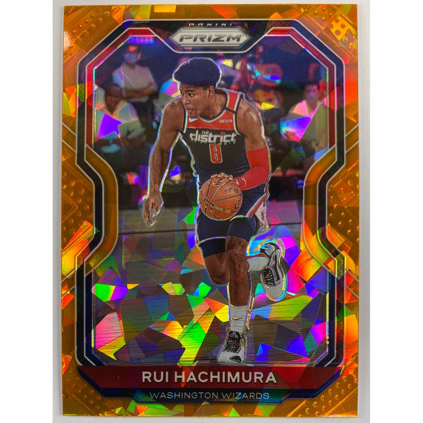 2020-21 Panini Prizm Rui Hachimura Orange Cracked Ice Prizm