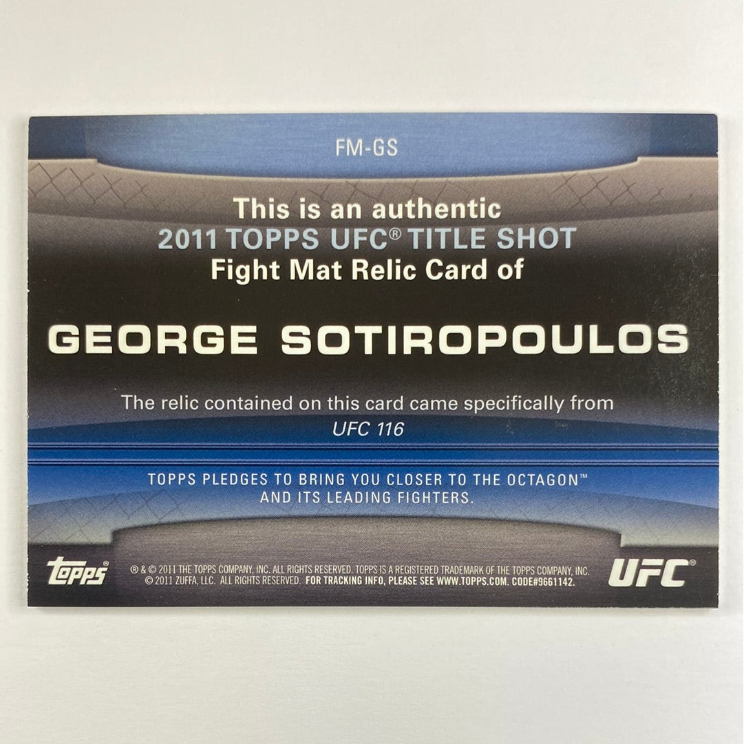 2011 Topps Title Shot George Sotiropoulos Mat Relic | Local Legends Cards & Collectibles