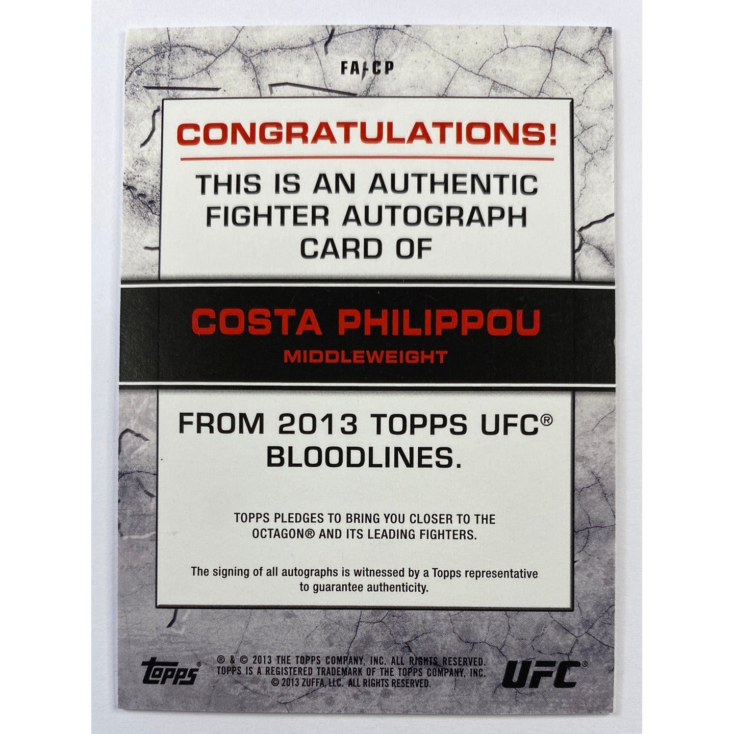 2013 Bloodlines Costa Philippou Auto