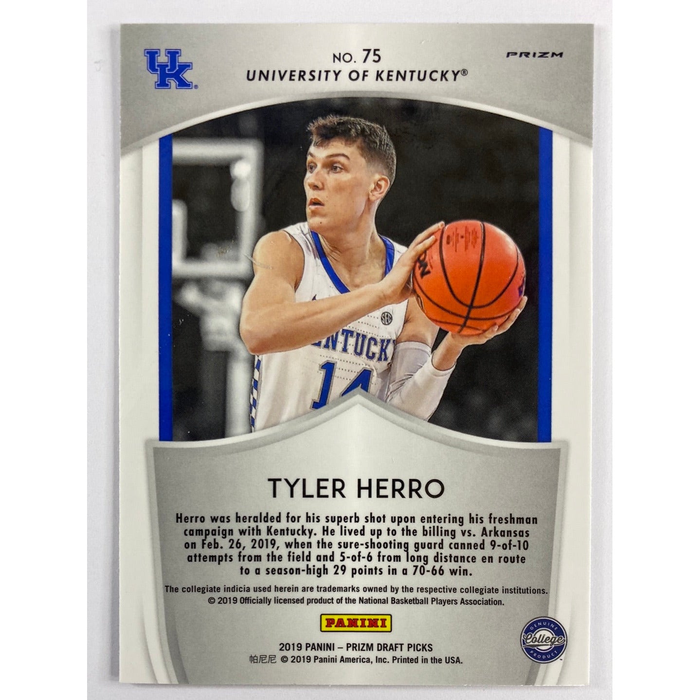 2019 Prizm Draft Picks Tyler Herro Crusade Silver Holo Prizm | Local Legends Cards & Collectibles