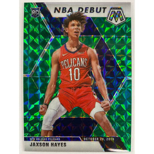 2019-20 Mosaic Jaxson Hayes NBA Debut Green Mosaic Prizm RC