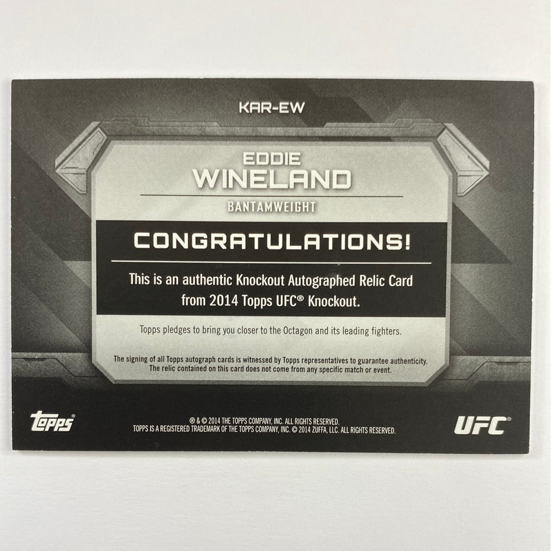 2014 Topps Knockout Eddie Wineland Auto Relic /250