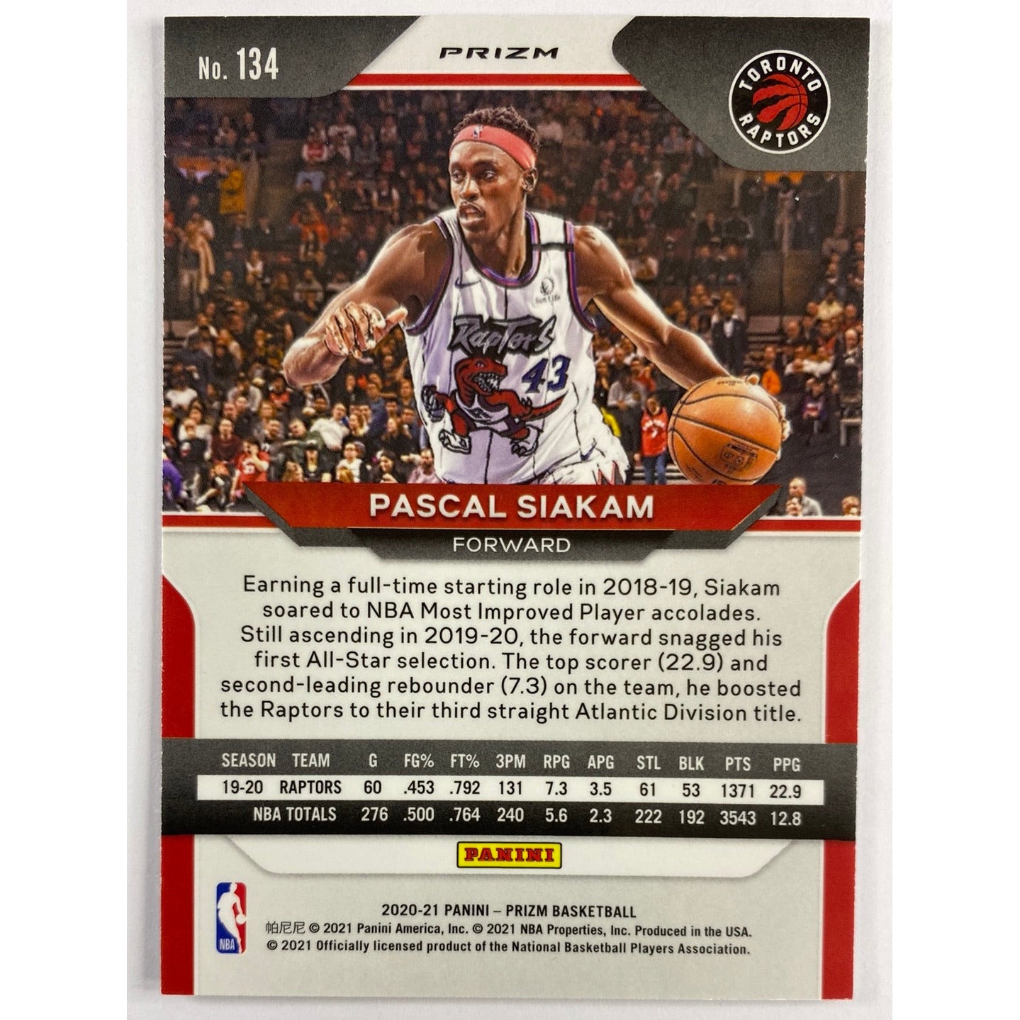 2020-21 Panini Prizm Pascal Siakam Fast Break Disco Prizm | Local Legends Cards & Collectibles
