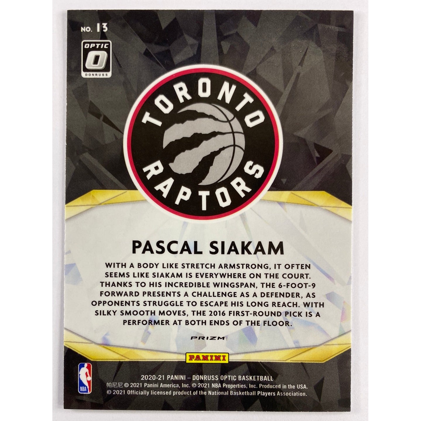 2020-21 Donruss Optic Pascal Siakam Winner Stays Silver Holo Prizm | Local Legends Cards & Collectibles