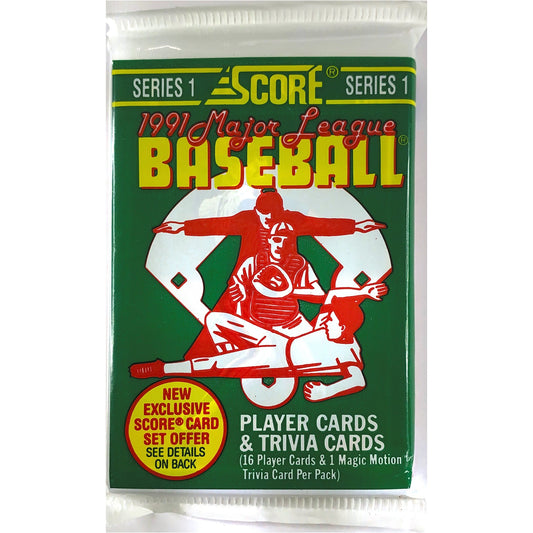 1991 Score Series 1 MLB Baseball Retail Pack