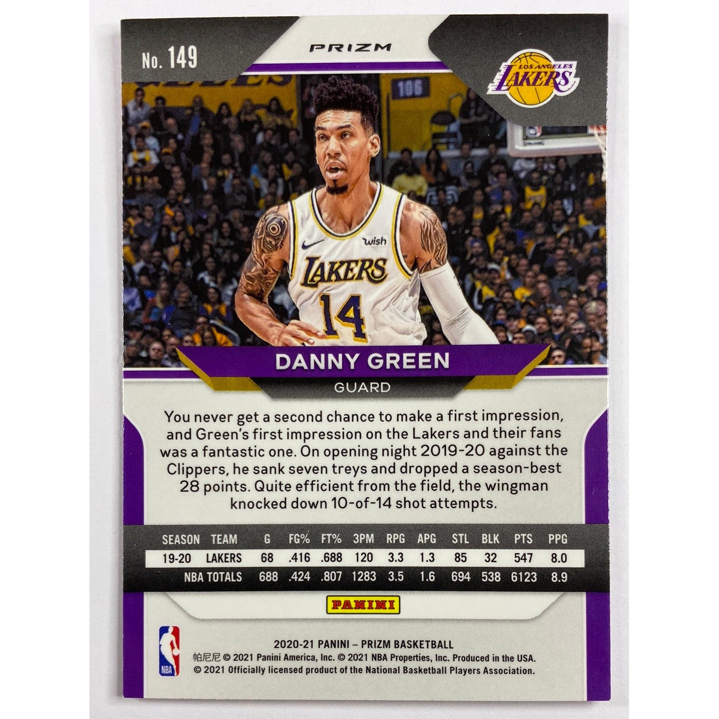 2020-21 Panini Prizm Danny Green Pink Cracked Ice Prizm | Local Legends Cards & Collectibles