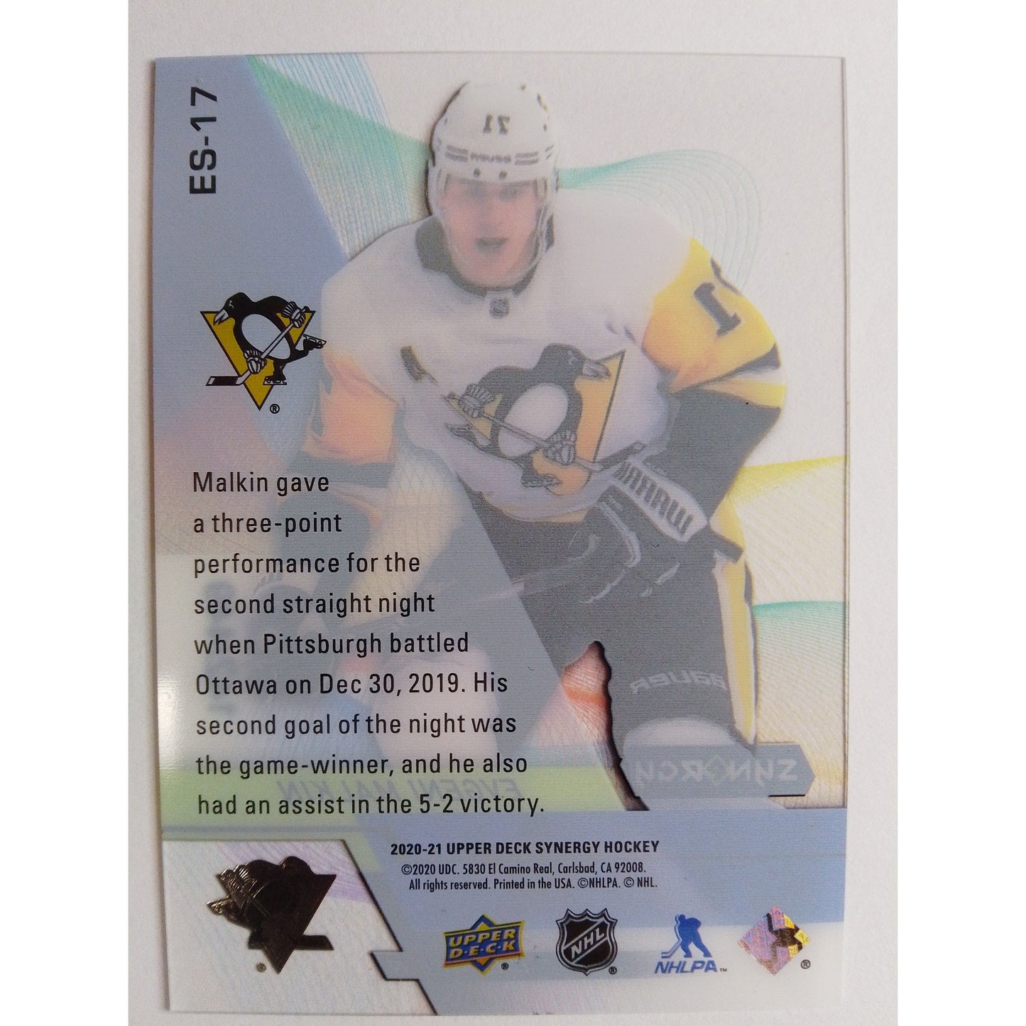 2020-21 Exceptional Stars Evgeni Malkin /449 | Local Legends Cards & Collectibles