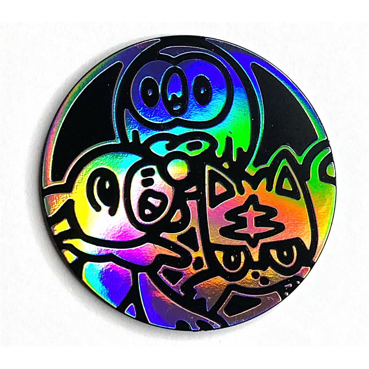 2017 Spring Collector Chest Litten/Rowlet/Popplio Silver Mirror Rainbow Holofoil Coin | Local Legends Cards & Collectibles