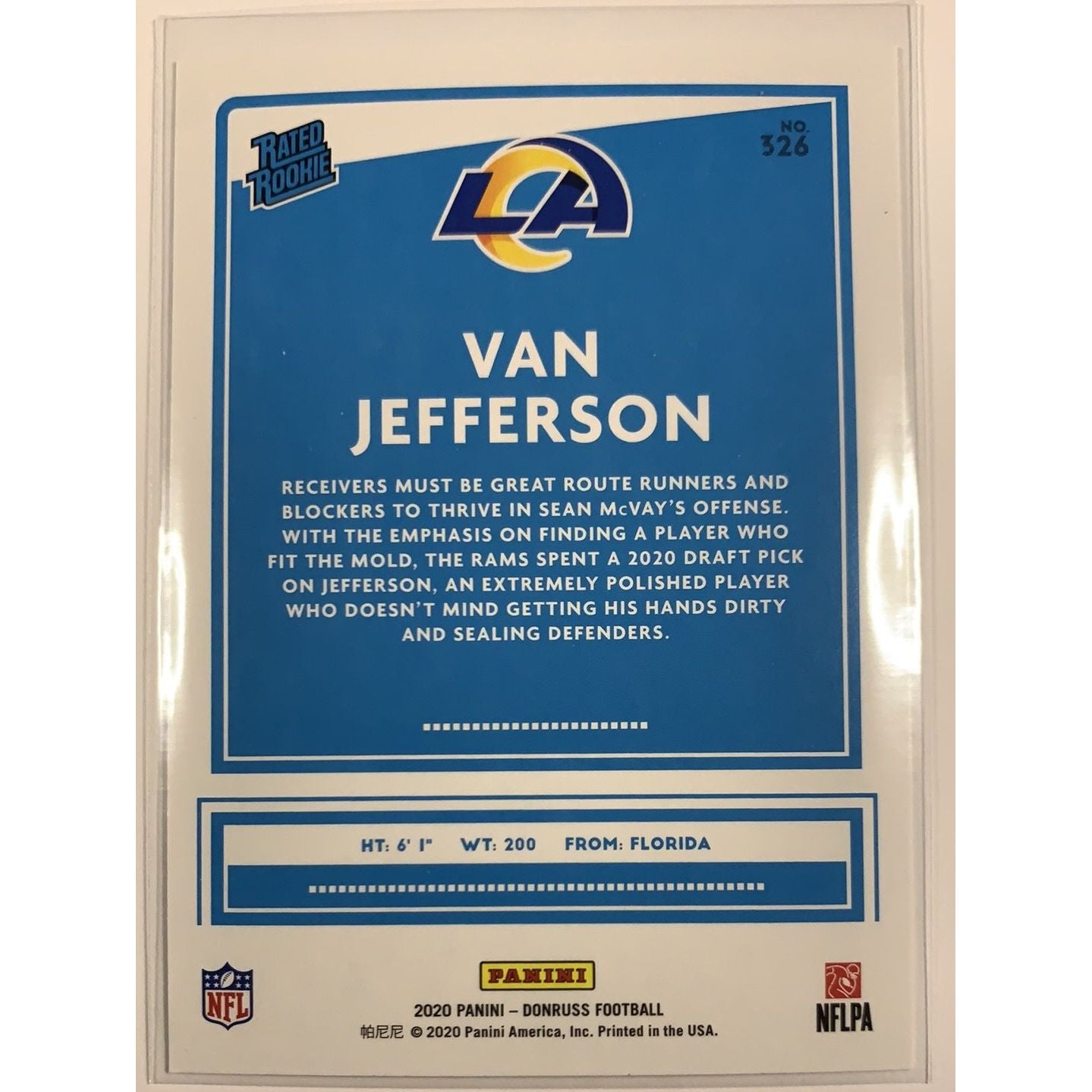2020 Donruss Van Jefferson Rated Rookie Local Legends Cards & Collectibles