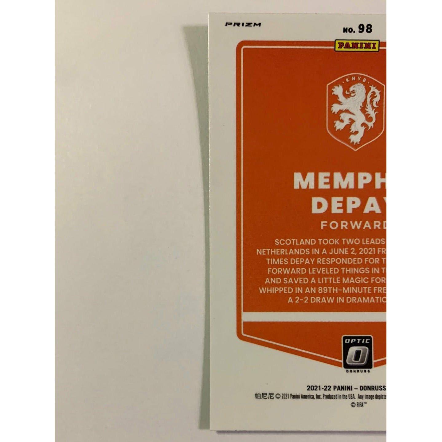2021-22 Donruss Optic Memphis Depay Green Velocity Prizm | Local Legends Cards & Collectibles