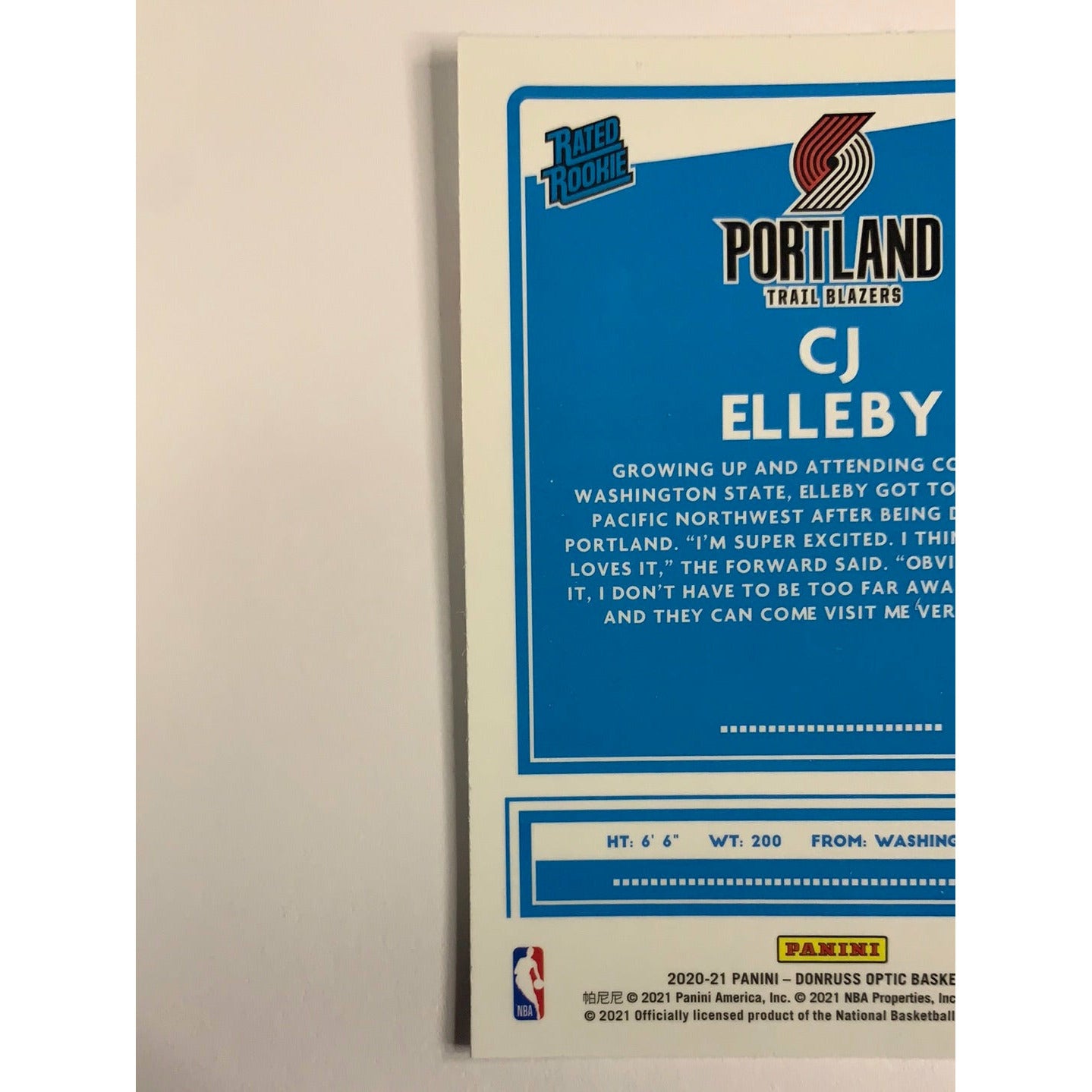 2020-21 Donruss Optic CJ Elleby Rated Rookie | Local Legends Cards & Collectibles