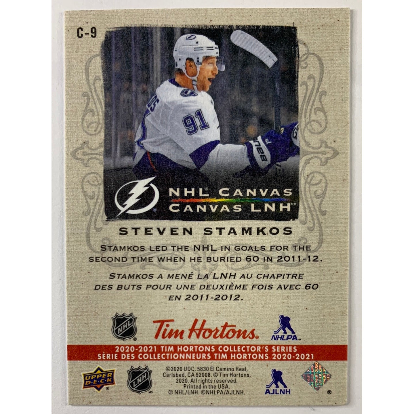 2020-21 Tim Hortons Steven Stamkos Canvas