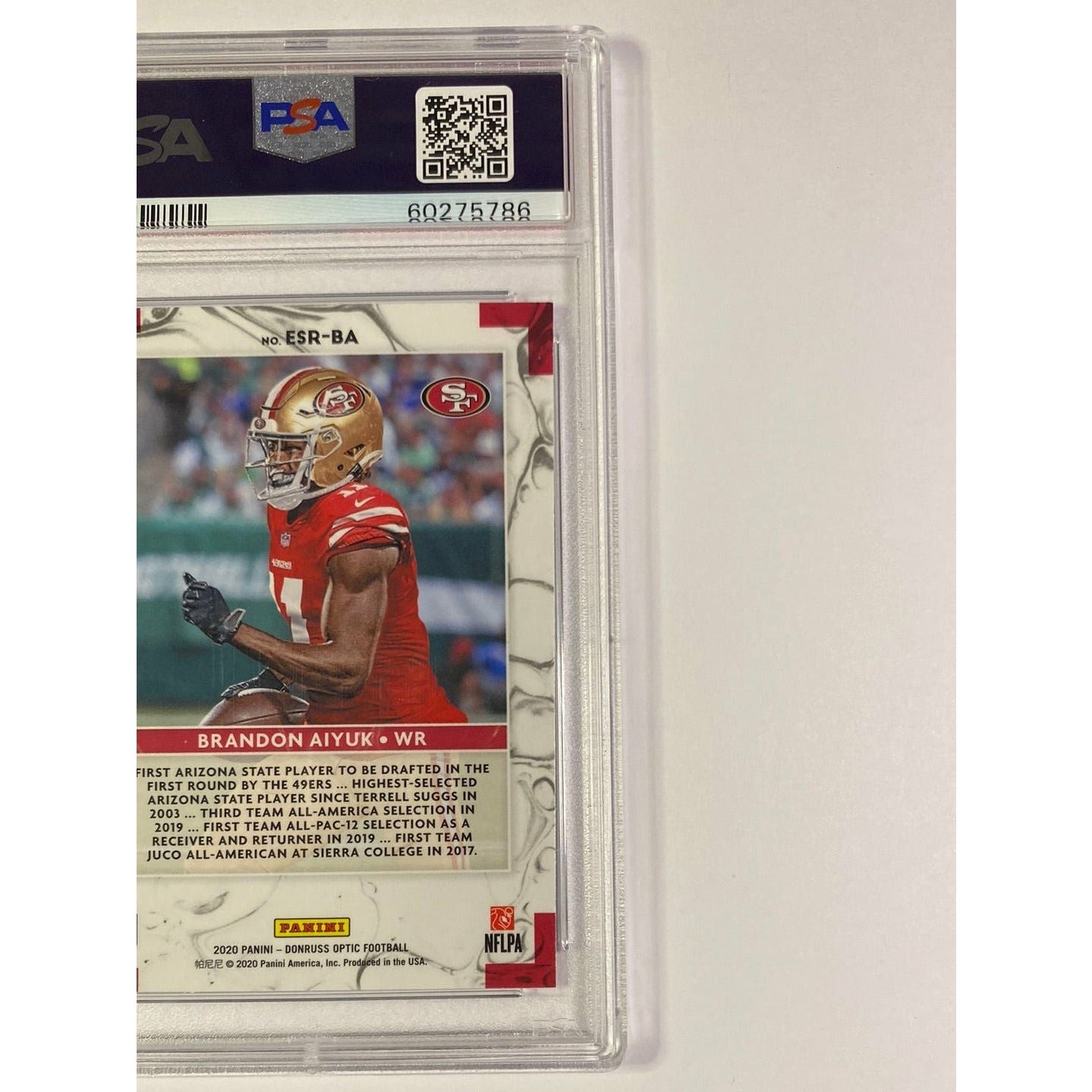 2020 Panini Donruss Optic Brandon Aiyuk Elite Series Rookies PSA GEM MINT 10