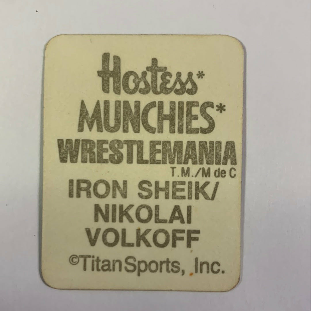 1987 Hostess Iron Sheik / Nikolai Volkoff Local Legends Cards & Collectibles