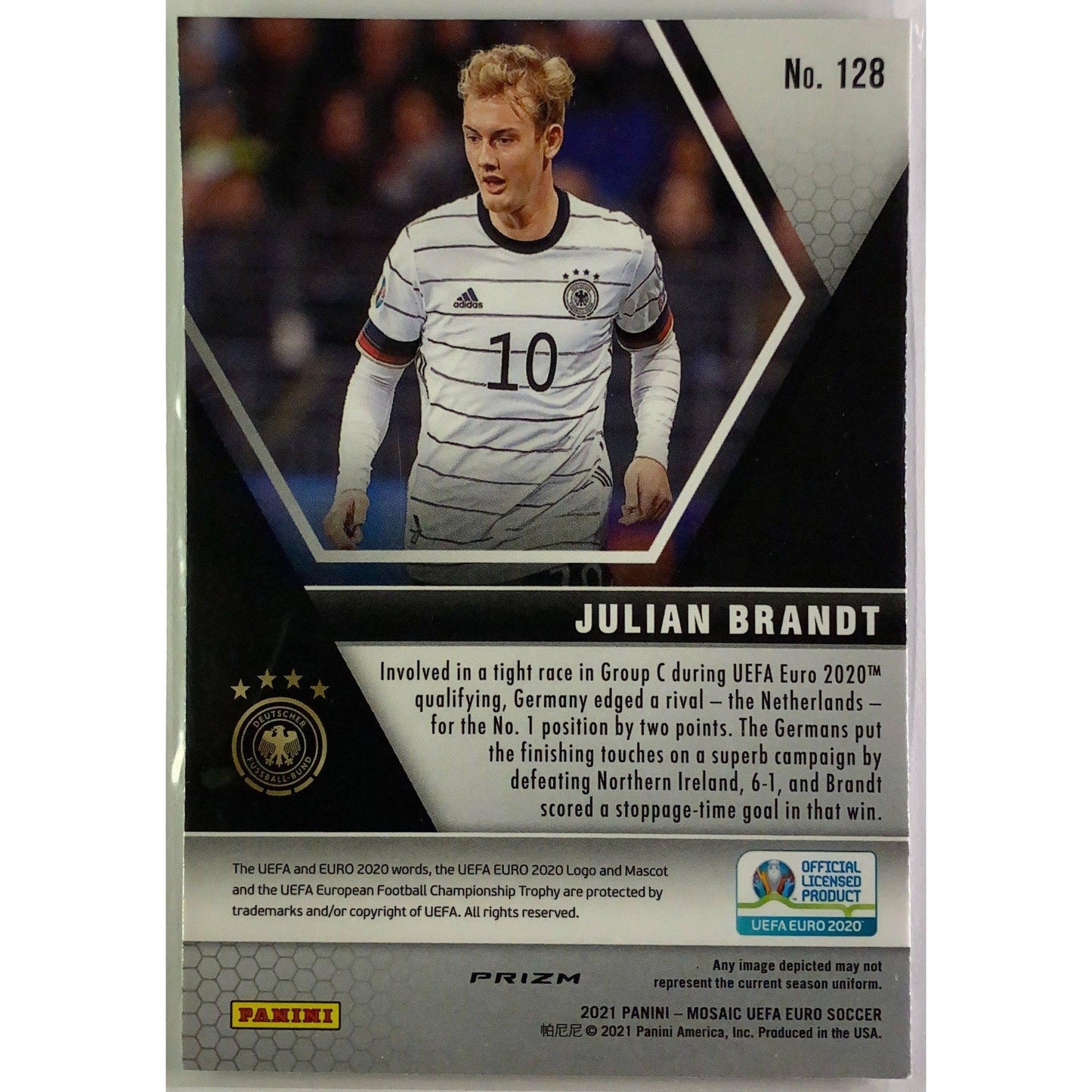 2021 Mosaic UEFA Julián Brandt Silver Prizm | Local Legends Cards & Collectibles