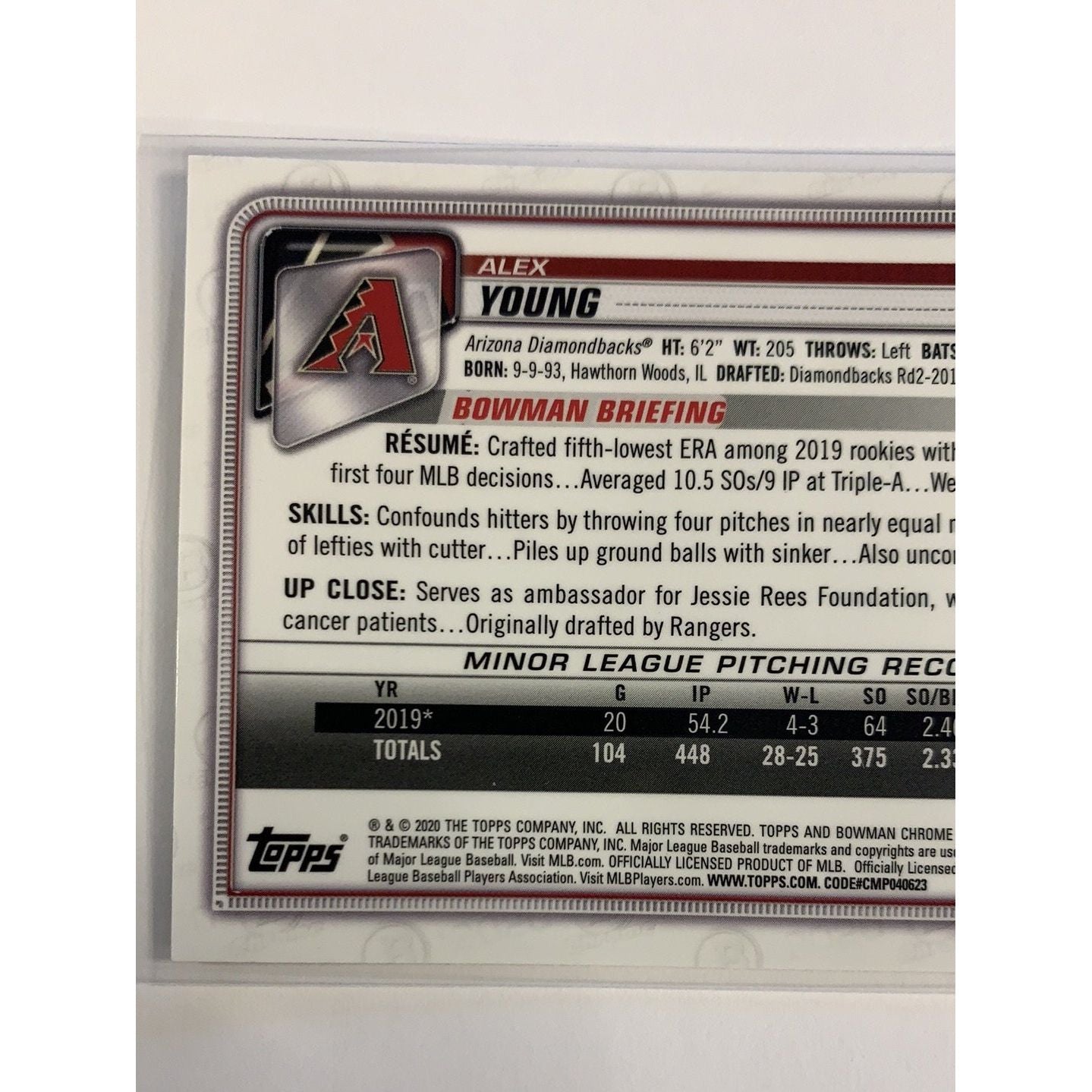 2020 Bowman Chrome Alex Young RC | Local Legends Cards & Collectibles