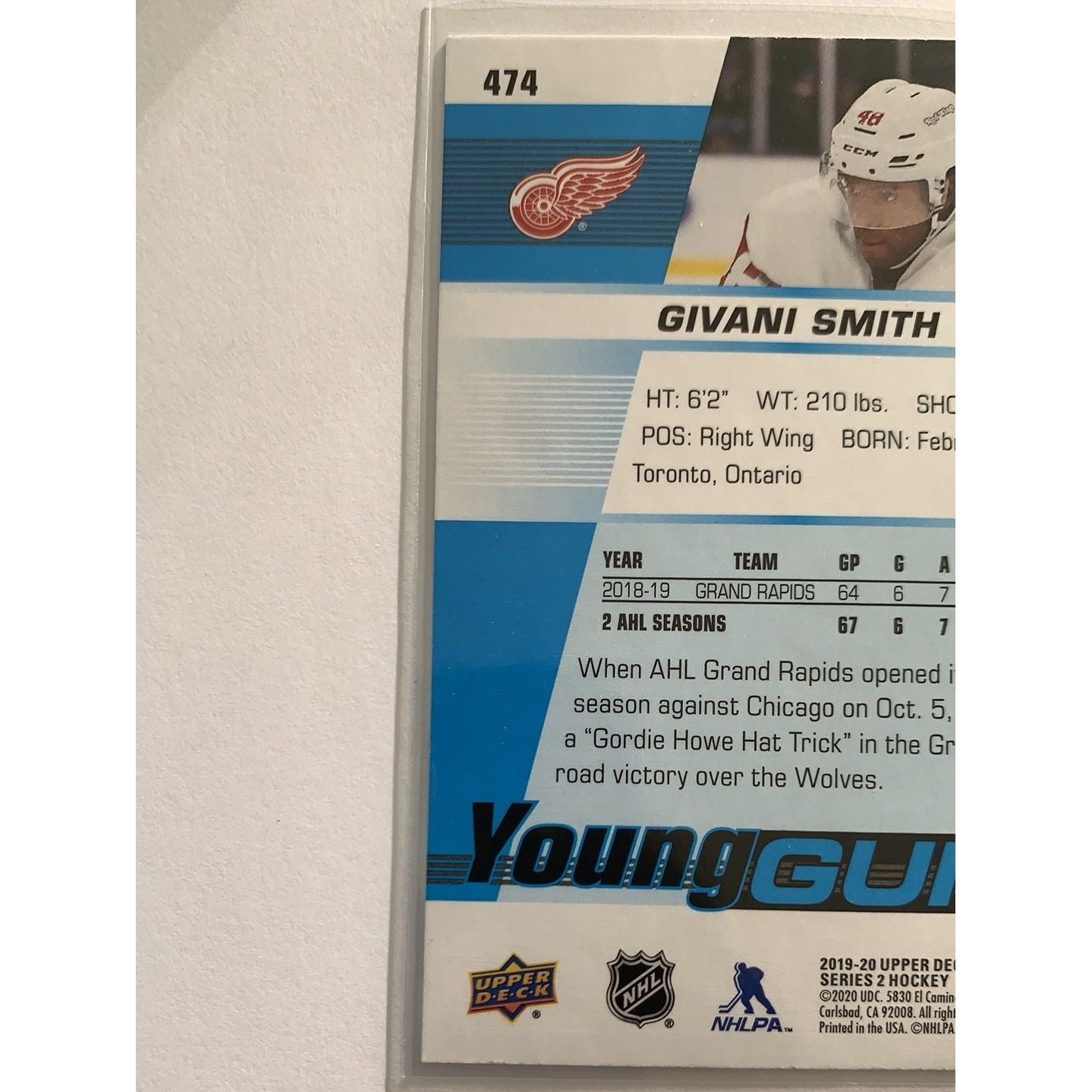2019-20 Upper Deck Series 2 Givani Smith Young Guns | Local Legends Cards & Collectibles