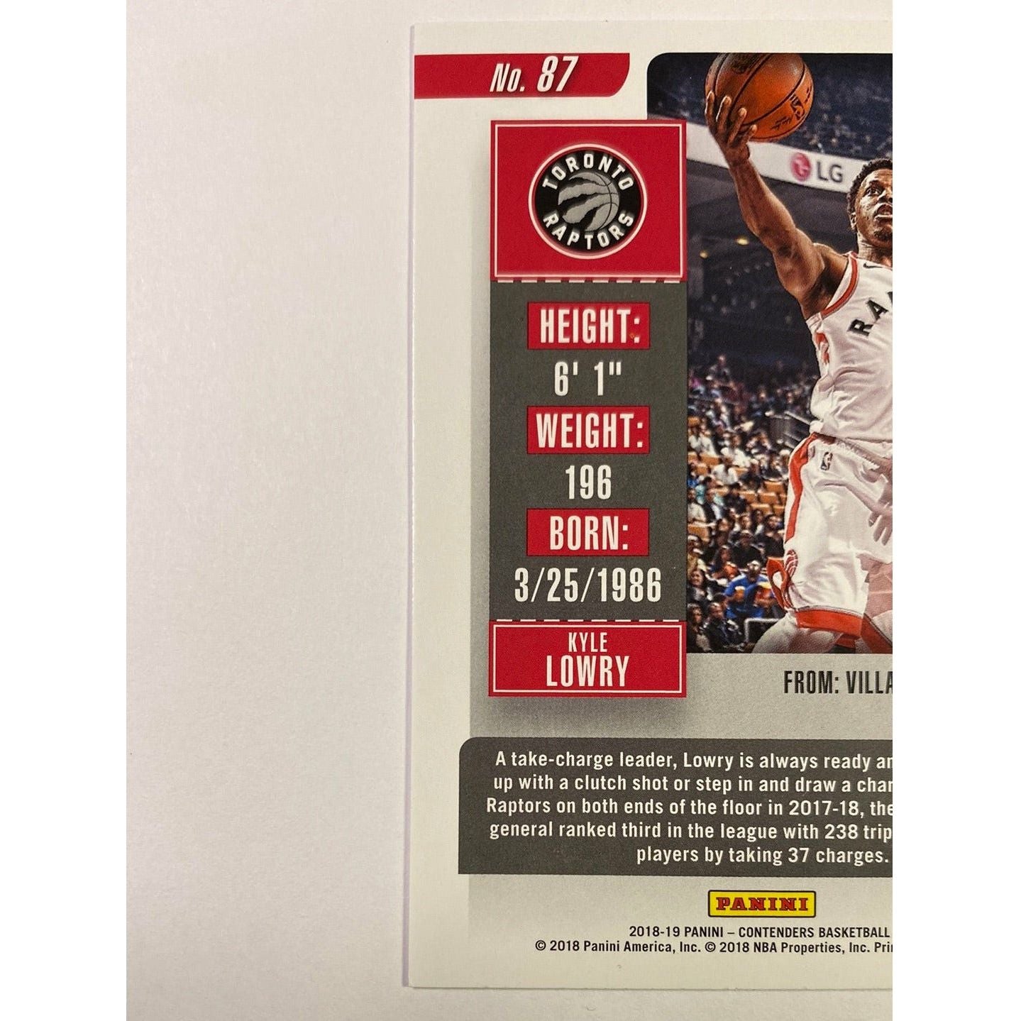 2018-19 Contenders Kyle Lowry Season Ticket Local Legends Cards & Collectibles