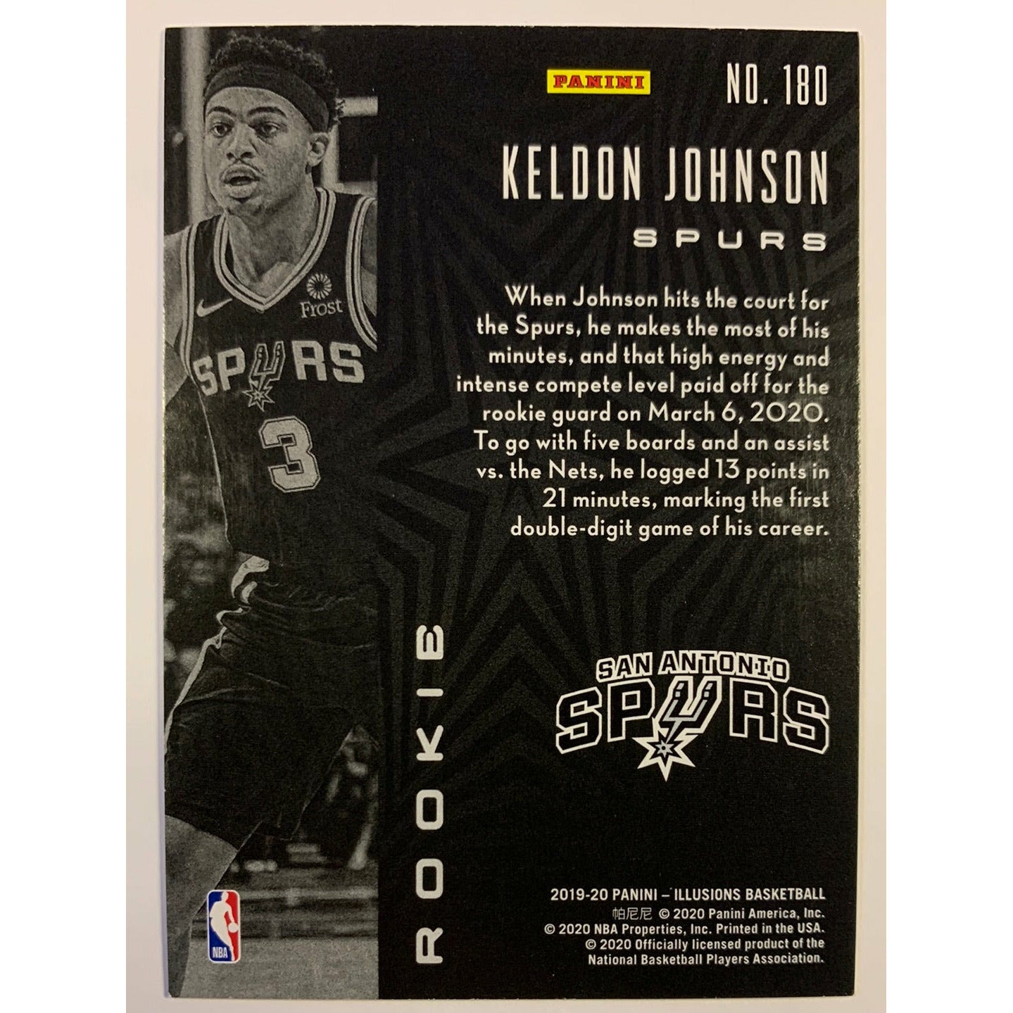 2019-20 Illusions Keldon Johnson RC