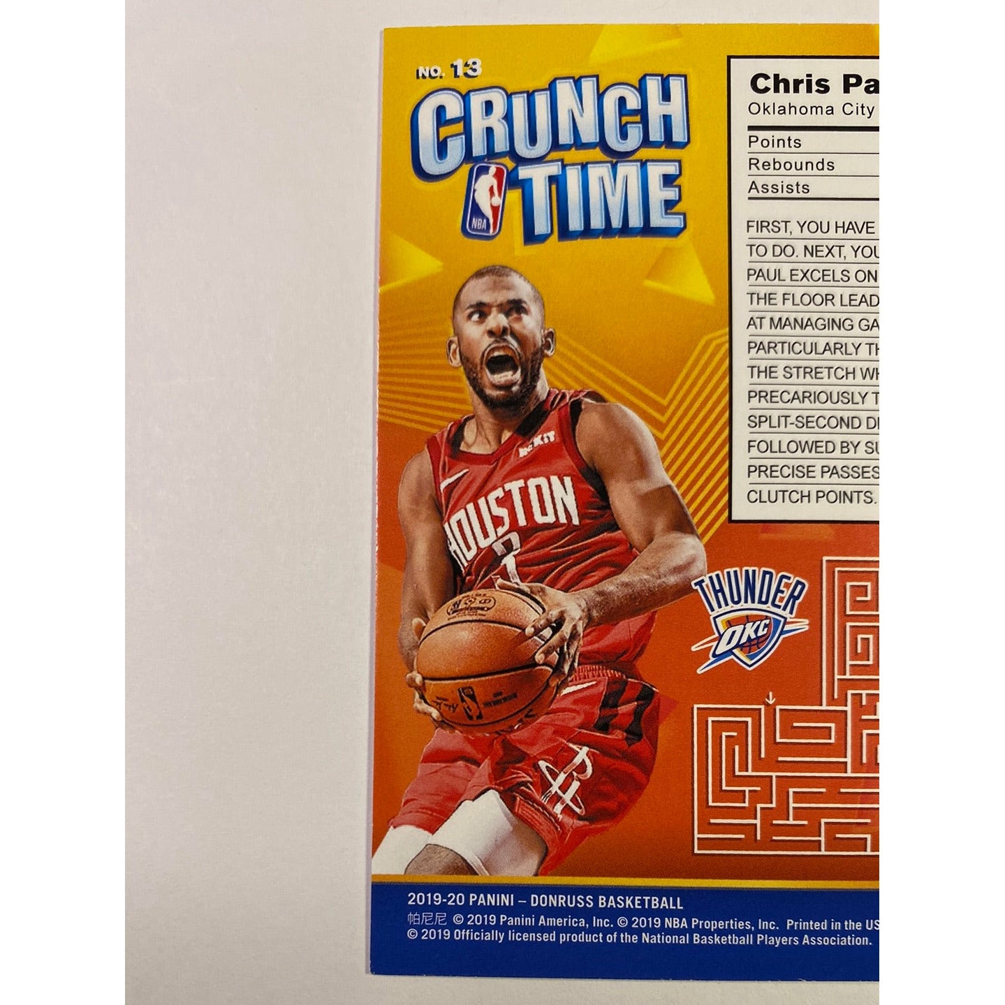 2019-20 Donruss Chris Paul Crunch Time | Local Legends Cards & Collectibles