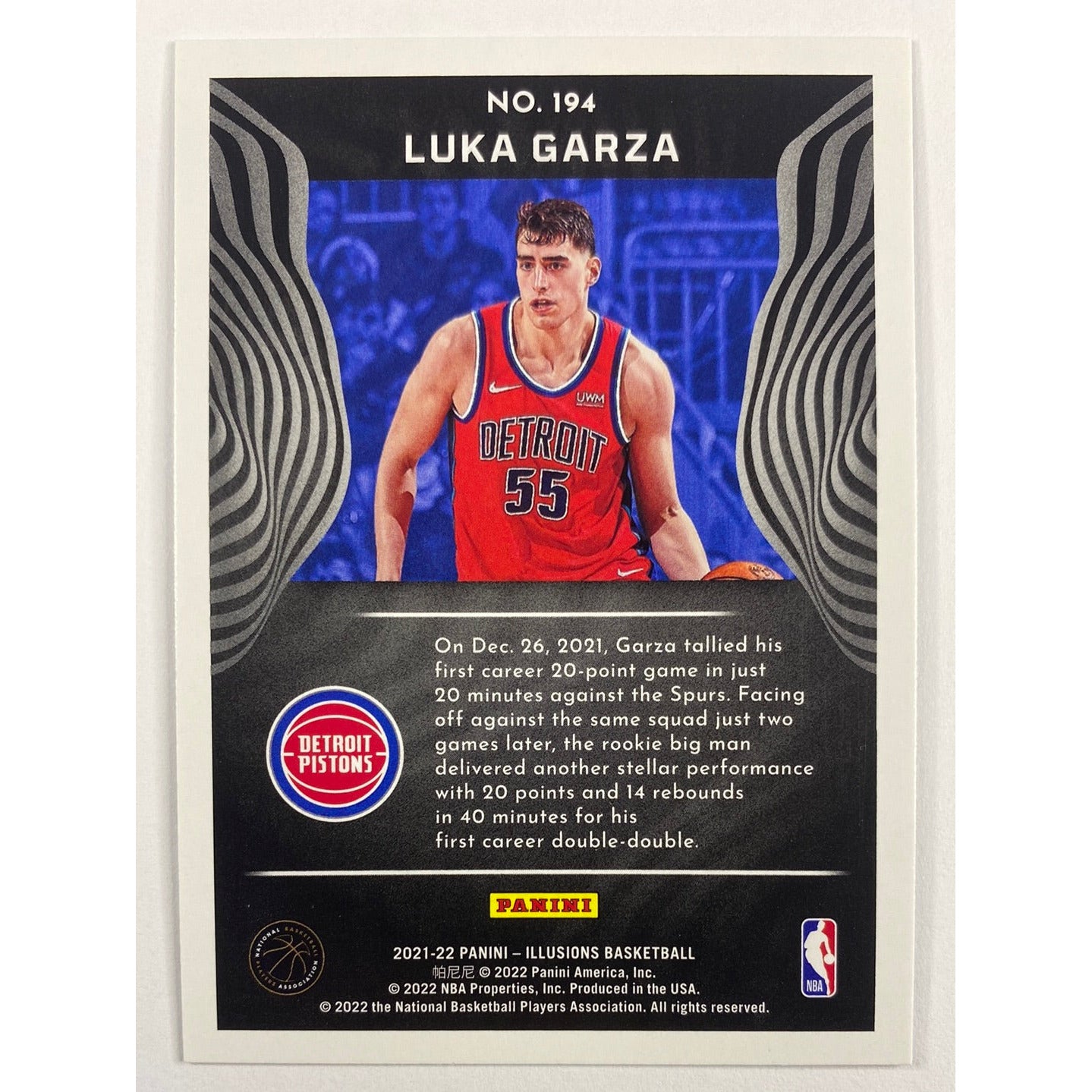 2021-22 Illusions Luka Garza RC | Local Legends Cards & Collectibles
