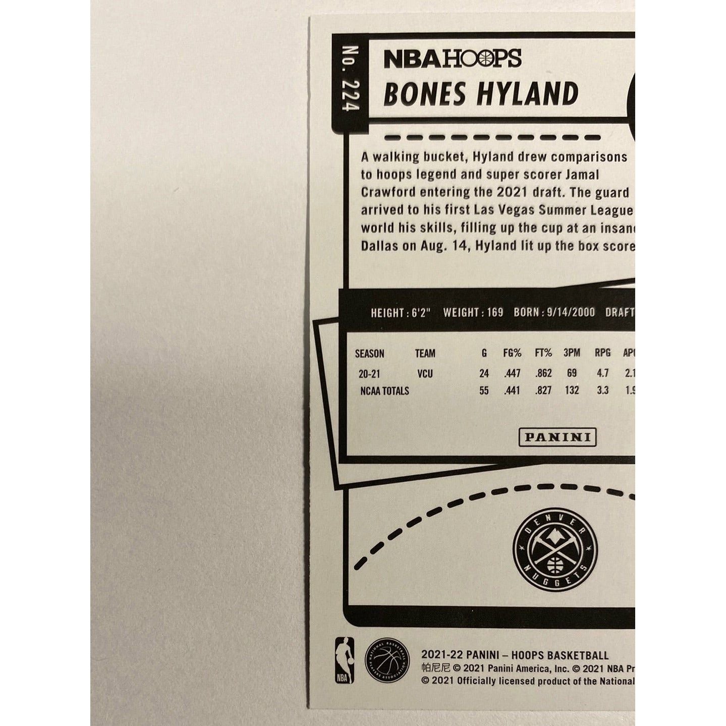 2021-22 Hoops Bones Hyland RC | Local Legends Cards & Collectibles