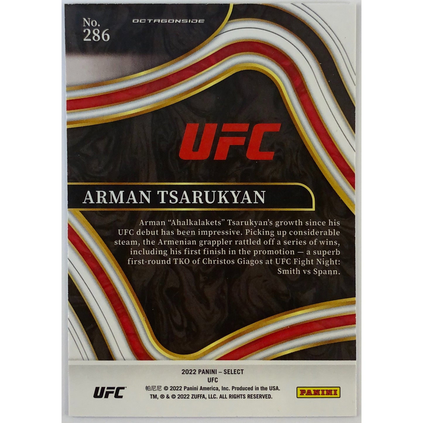 2022 Select Arman Tsarukyan Octagonside RC