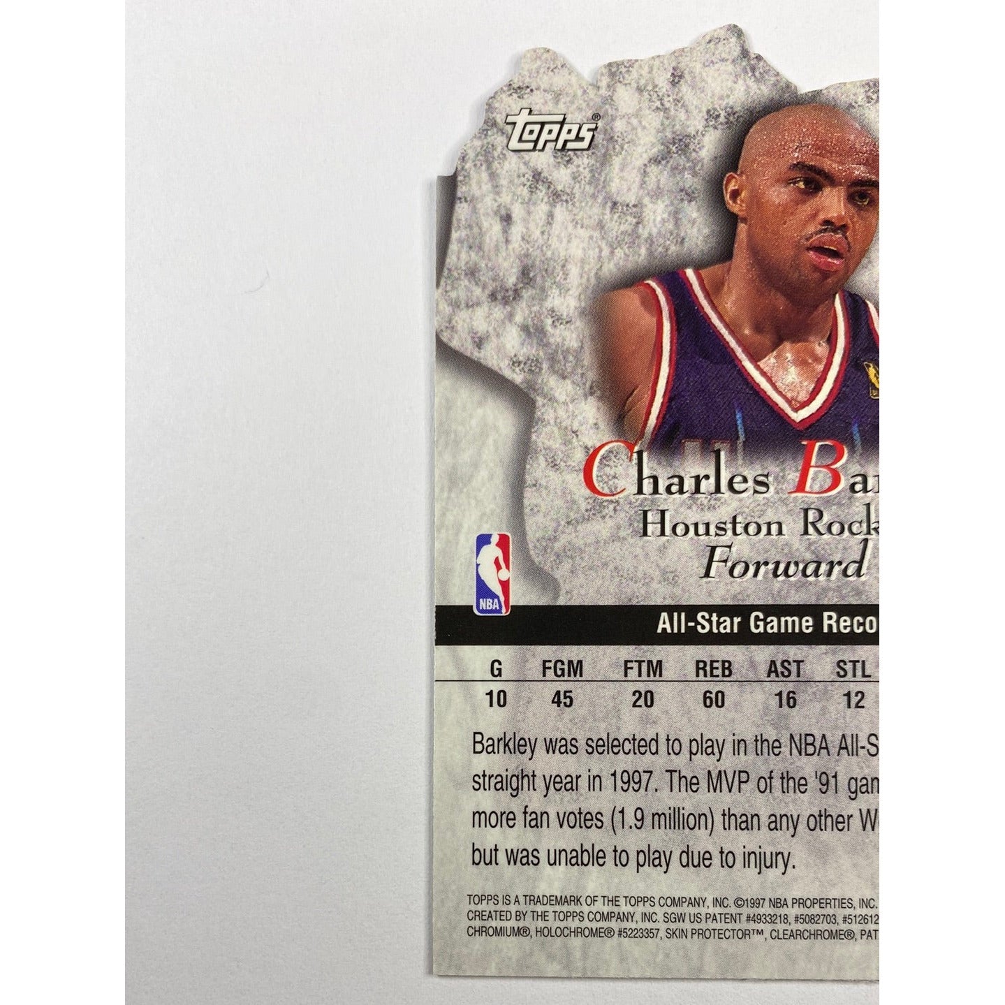 1997-98 Topps Charles Barkley Rock Stars Die Cut | Local Legends Cards & Collectibles