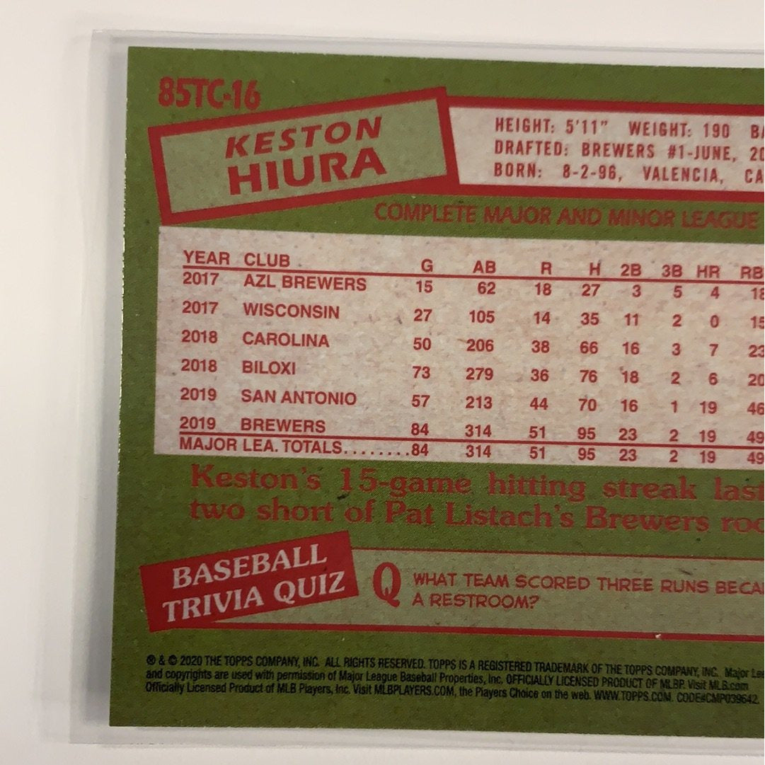 2020 Topps 35th Anniversary Keston Hiura Chrome Refractor | Local Legends Cards & Collectibles