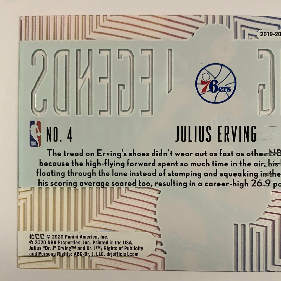 2019-20 Illusions Julius Erving Living Legends Acetate | Local Legends Cards & Collectibles