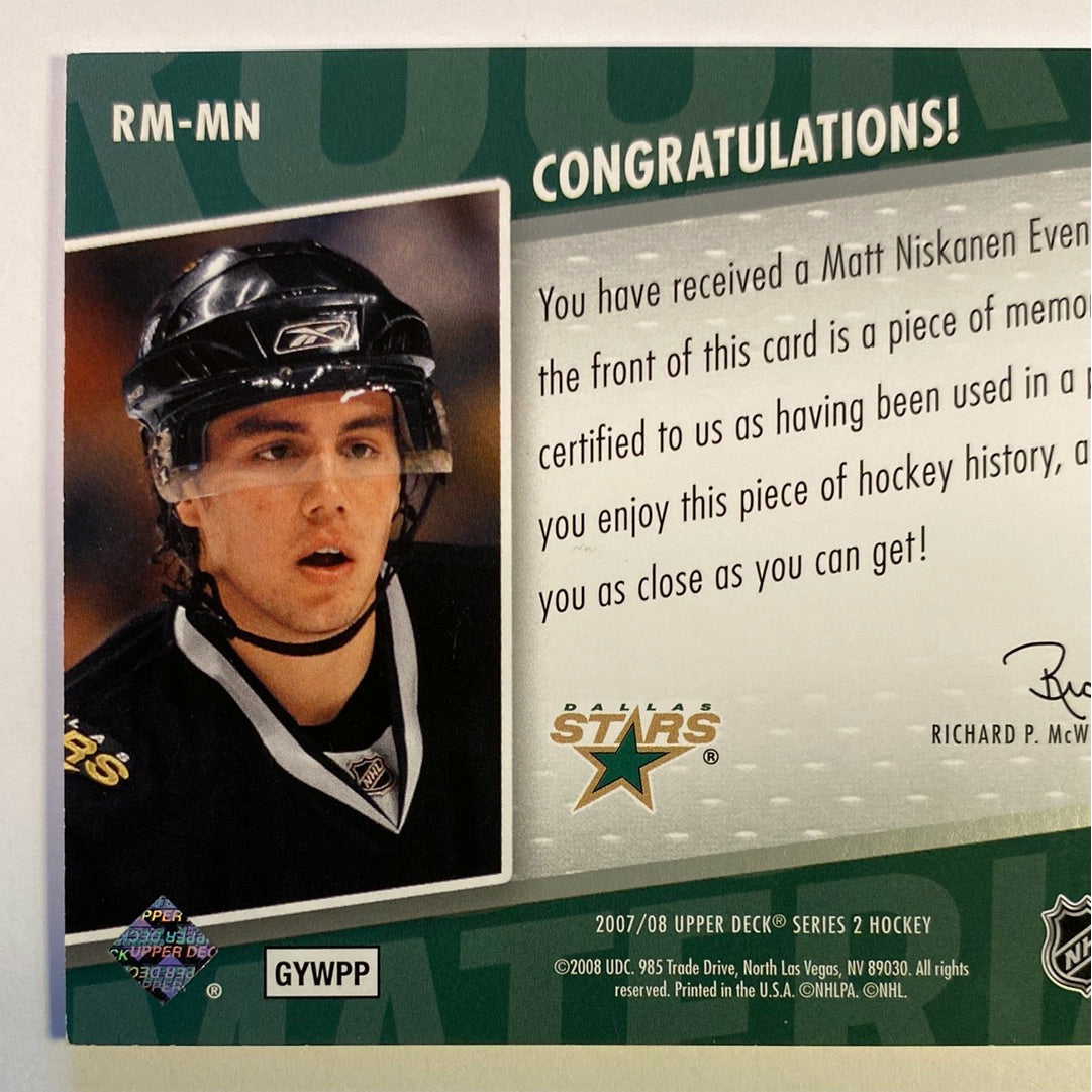 2007-08 Upper Deck Series 2 Matt Niskanen Rookie Materials