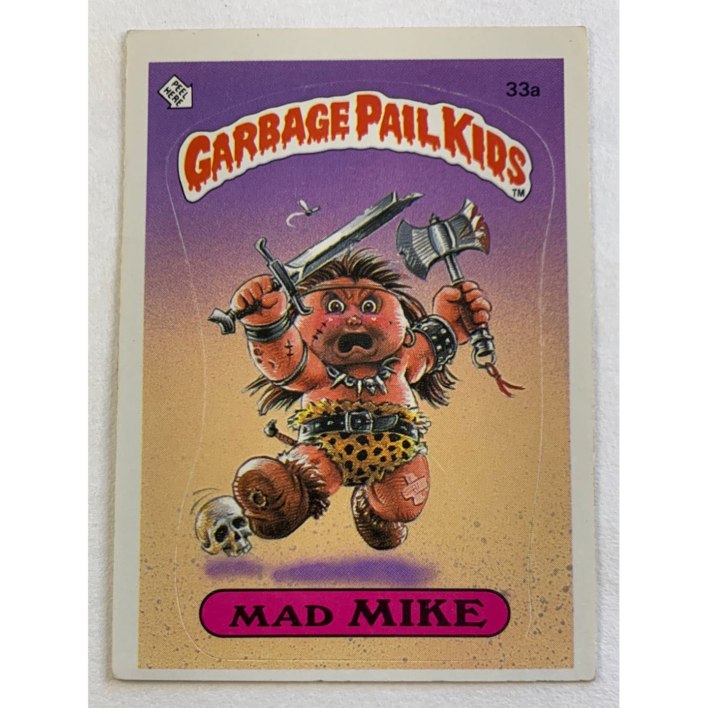 1985 Topps Garbage Pail Kids Mad Mike Die Cut
