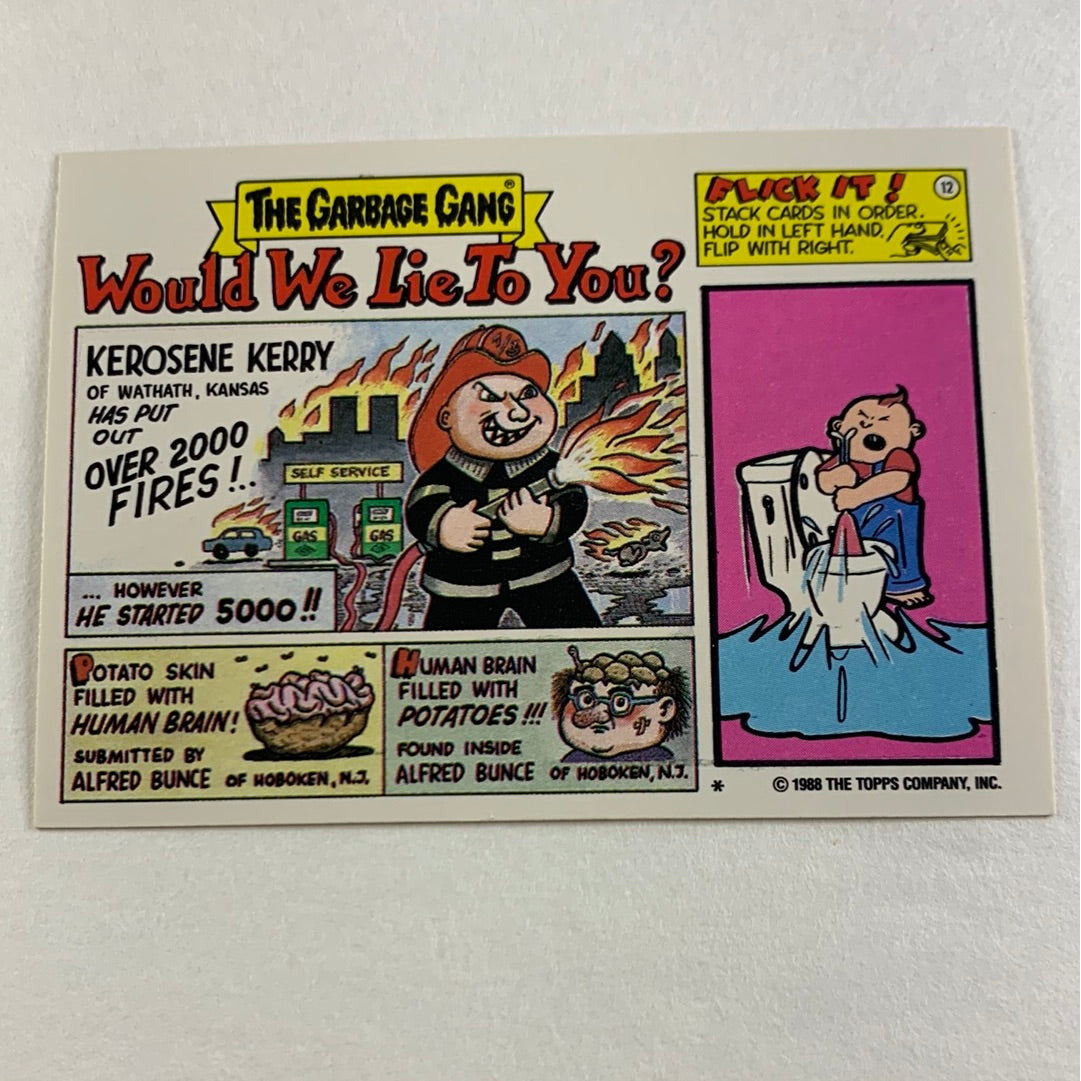 1988 Topps Garbage Pail Kids Stitchin’ Tyne Die Cut