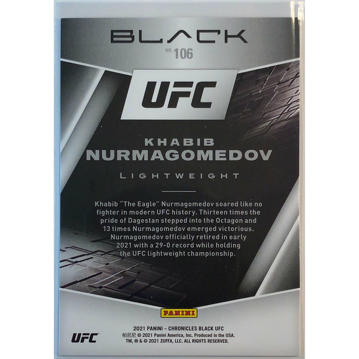 2021 Chronicles Black Khabib Nurmagomedov | Local Legends Cards & Collectibles