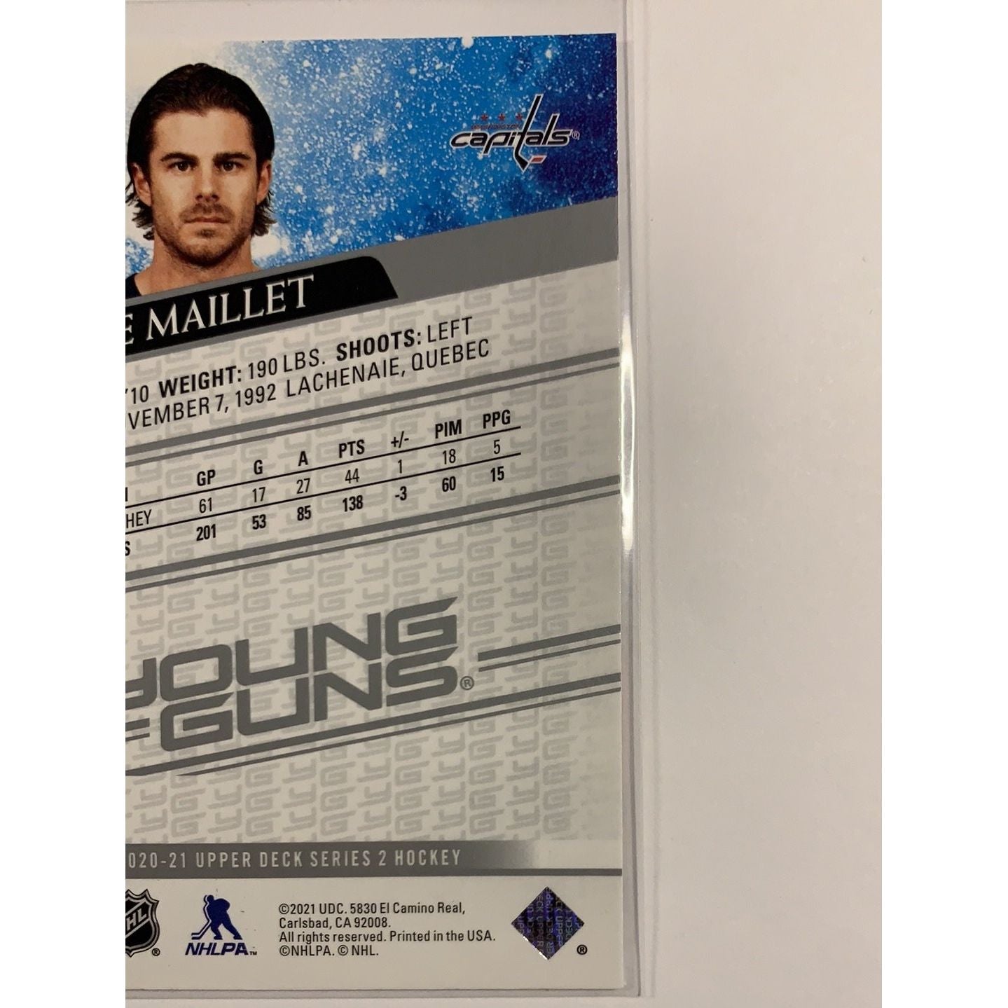2020-21 Upper Deck Series 2 Philippe Maillet Young Guns | Local Legends Cards & Collectibles