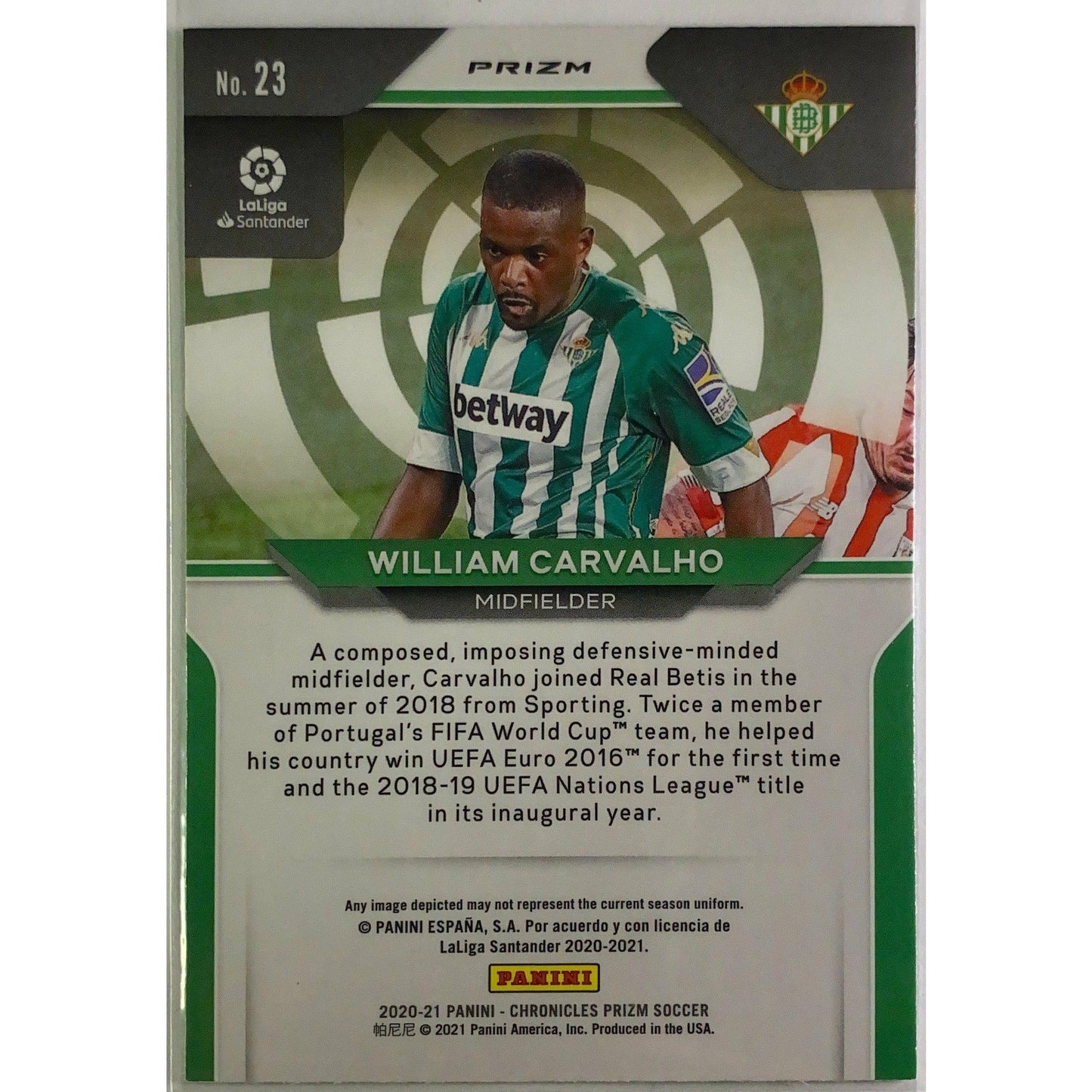 2020-21 Chronicles Prizm William Carvalho Blue Shimmer Prizm | Local Legends Cards & Collectibles