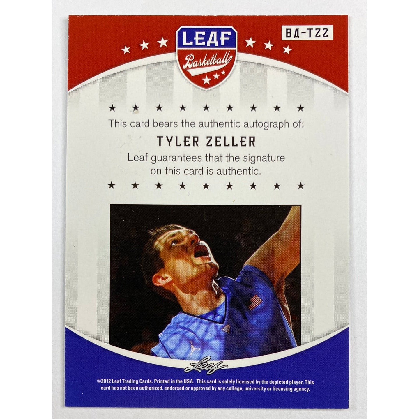 2012 Leaf Tyler Zeller Authentic Signature | Local Legends Cards & Collectibles