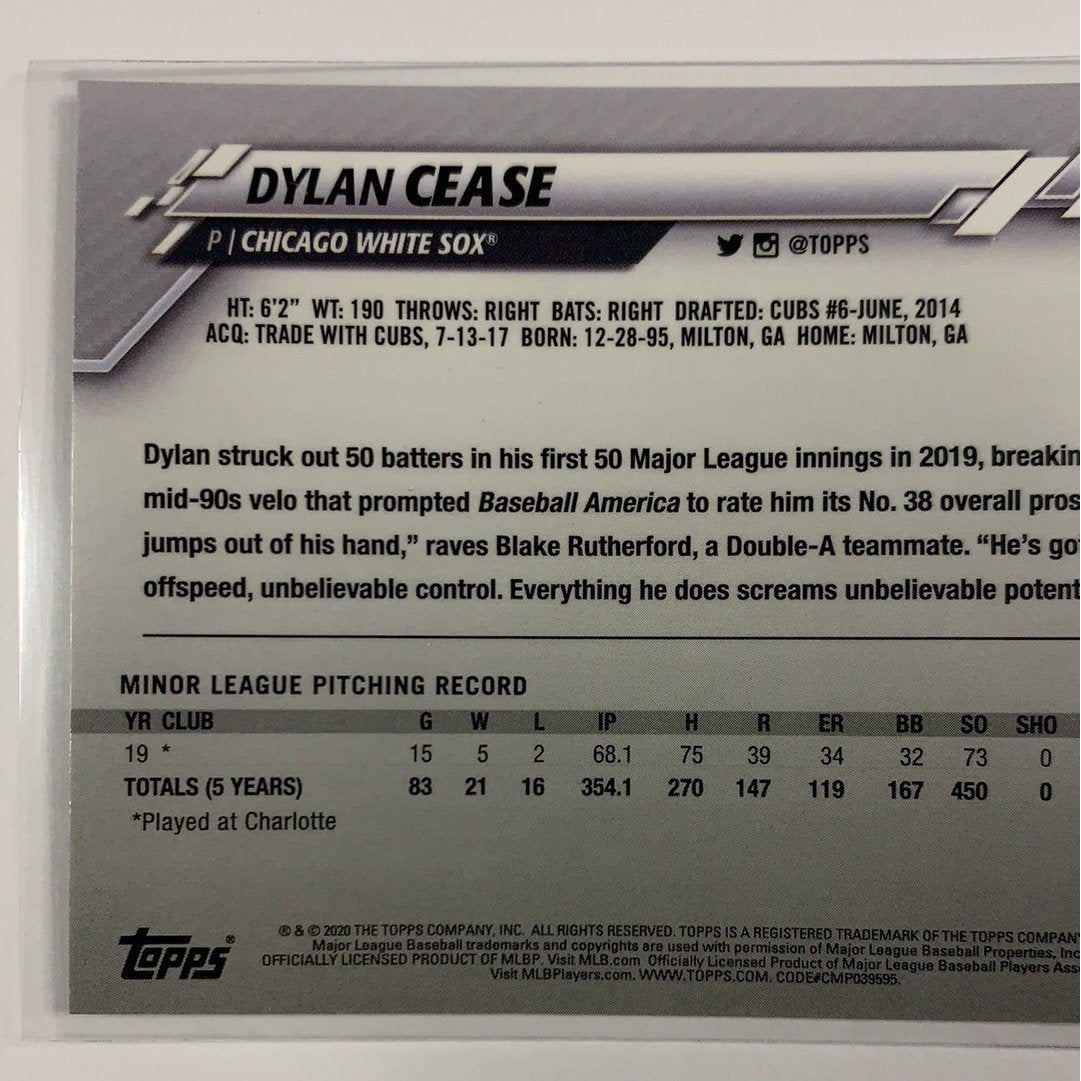 2020 Topps Chrome Dylan Cease RC Sepia Refractor | Local Legends Cards & Collectibles