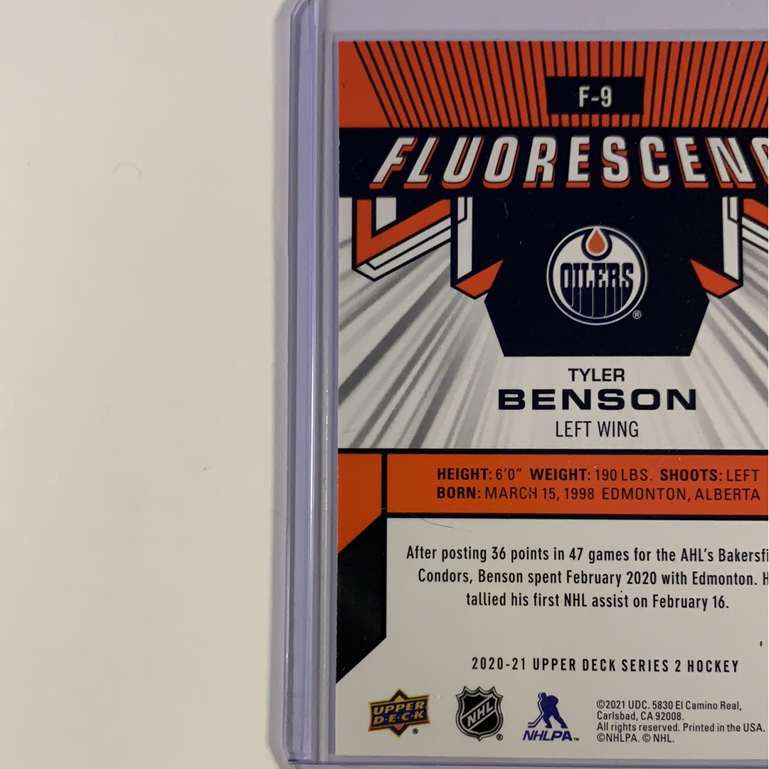 2020-21 Upper Deck Series 2 Tyler Benson Fluorescence Rookie Card | Local Legends Cards & Collectibles